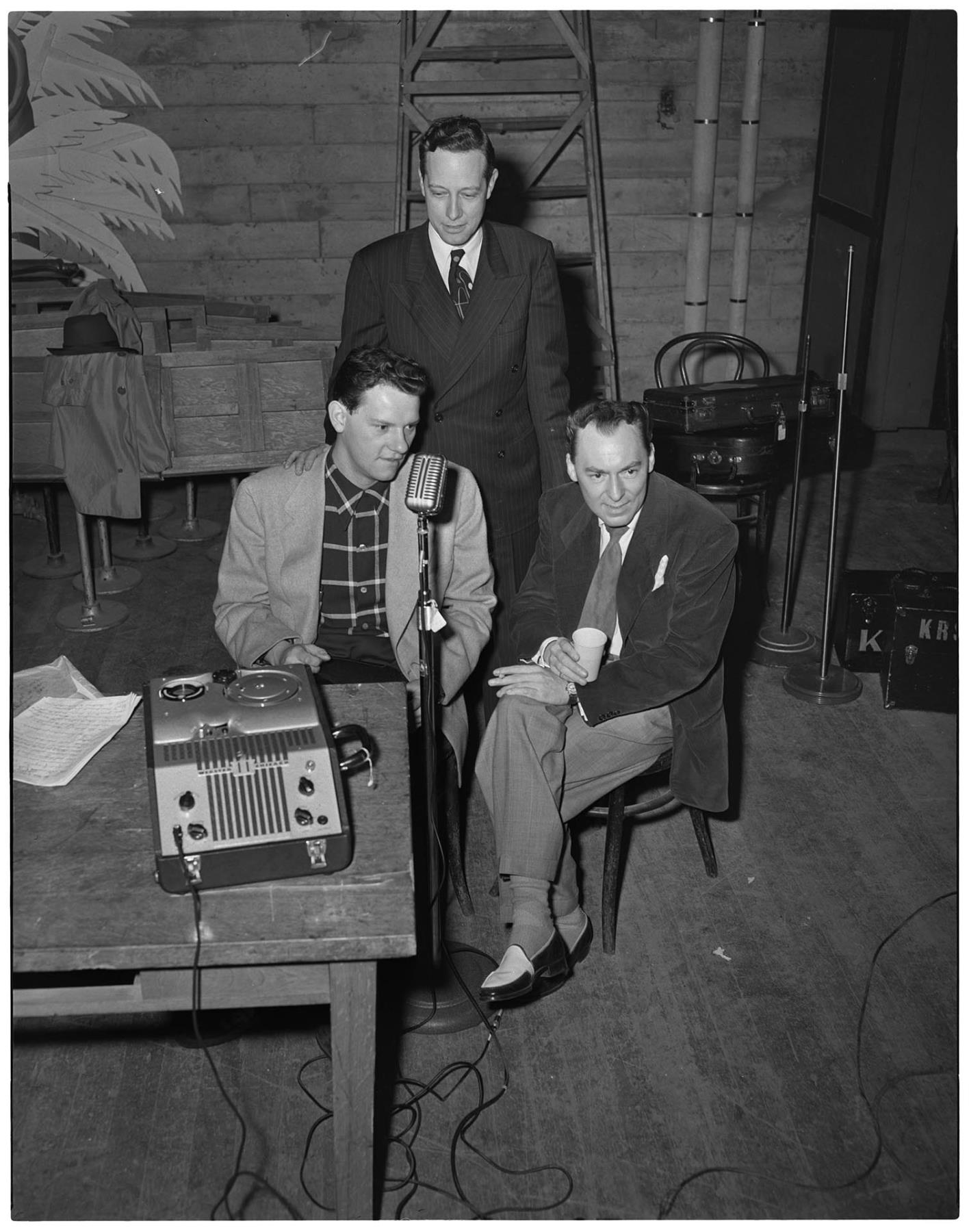 Image of Woody Herman radio interview, Seattle, November 7, 1947
