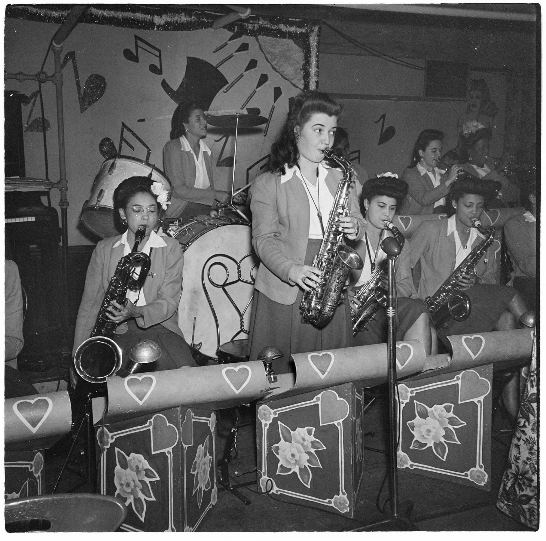 Image of International Sweethearts of Rhythm female jazz band, Seattle, September 1944