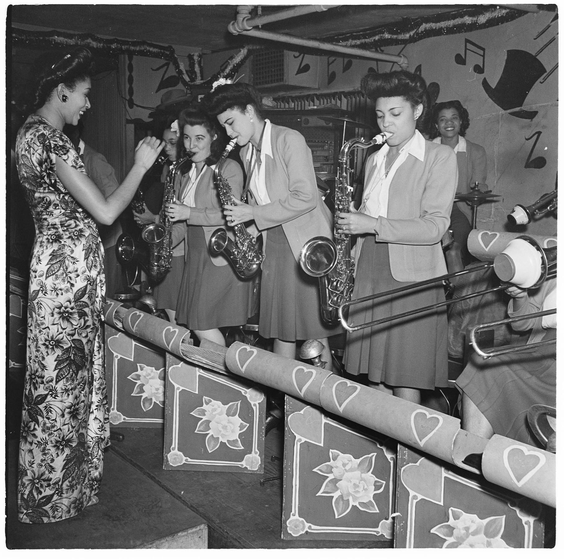 Image of International Sweethearts of Rhythm female jazz band, Seattle, September 1944