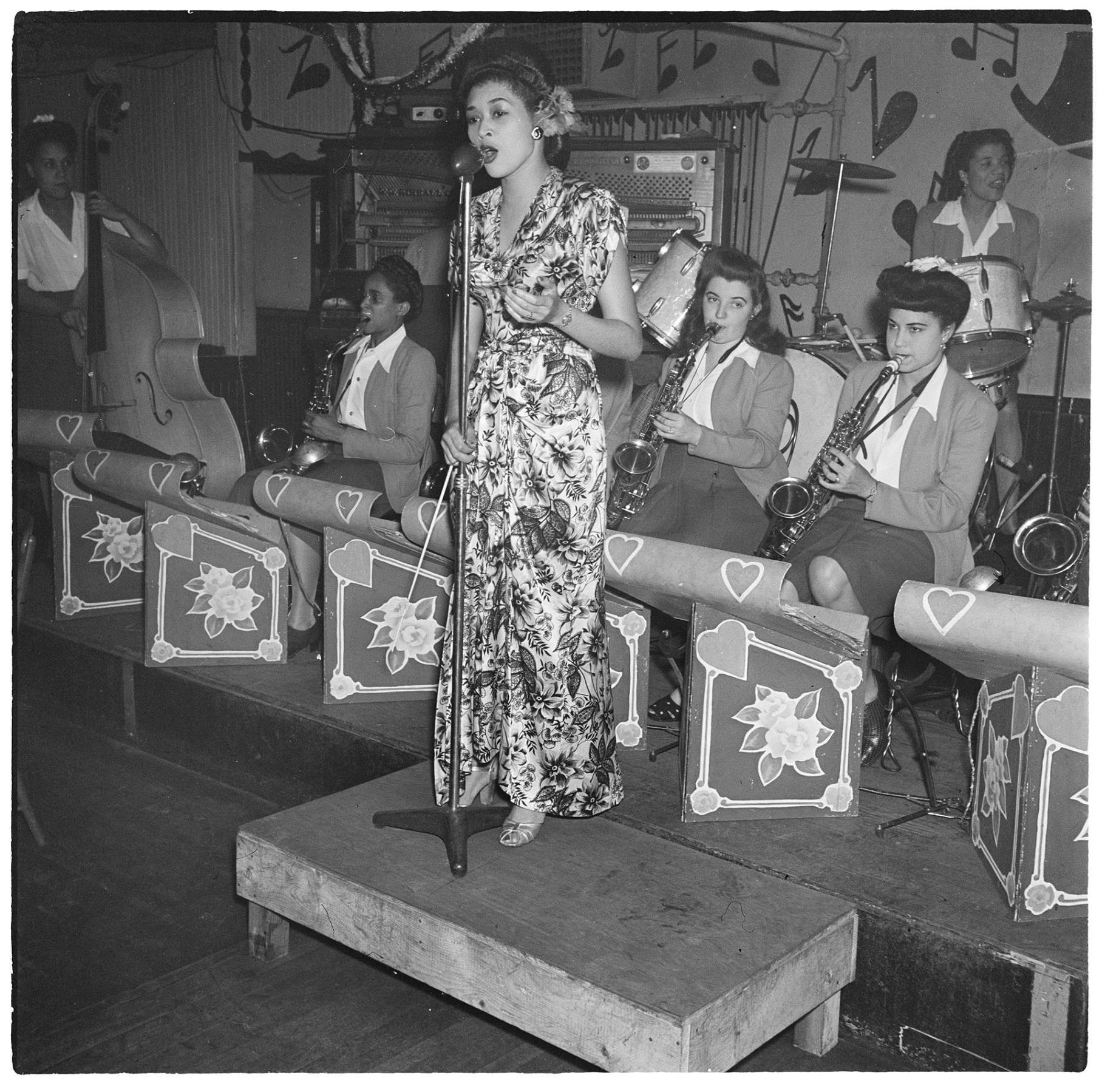 Image of International Sweethearts of Rhythm female jazz band, Seattle, September 1944