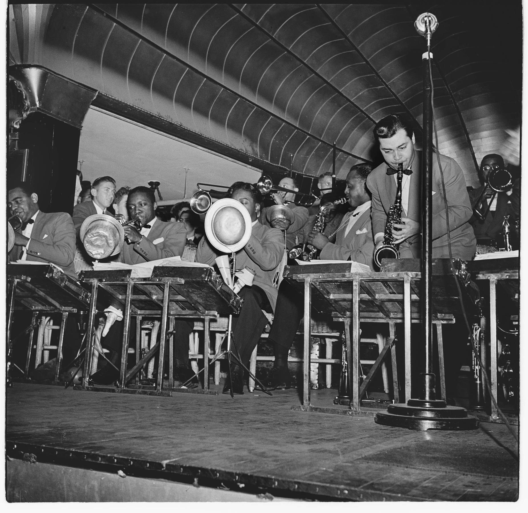 Image of Jimmie Lunceford band performing at the Trianon Ballroom, Seattle, circa 1947