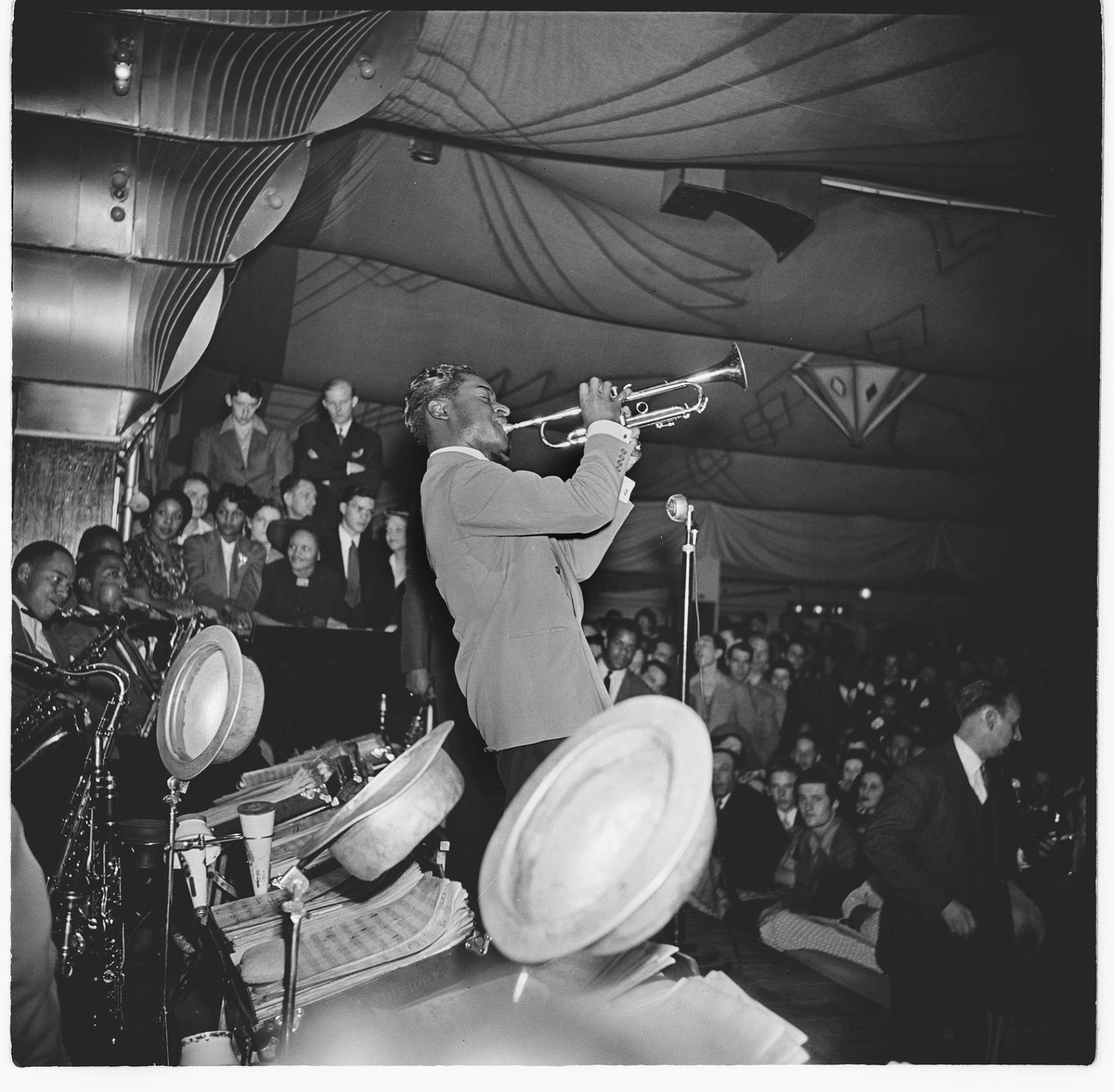 Image of Count Basie Orchestra performing at the Trianon Ballroom, Seattle, circa 1947