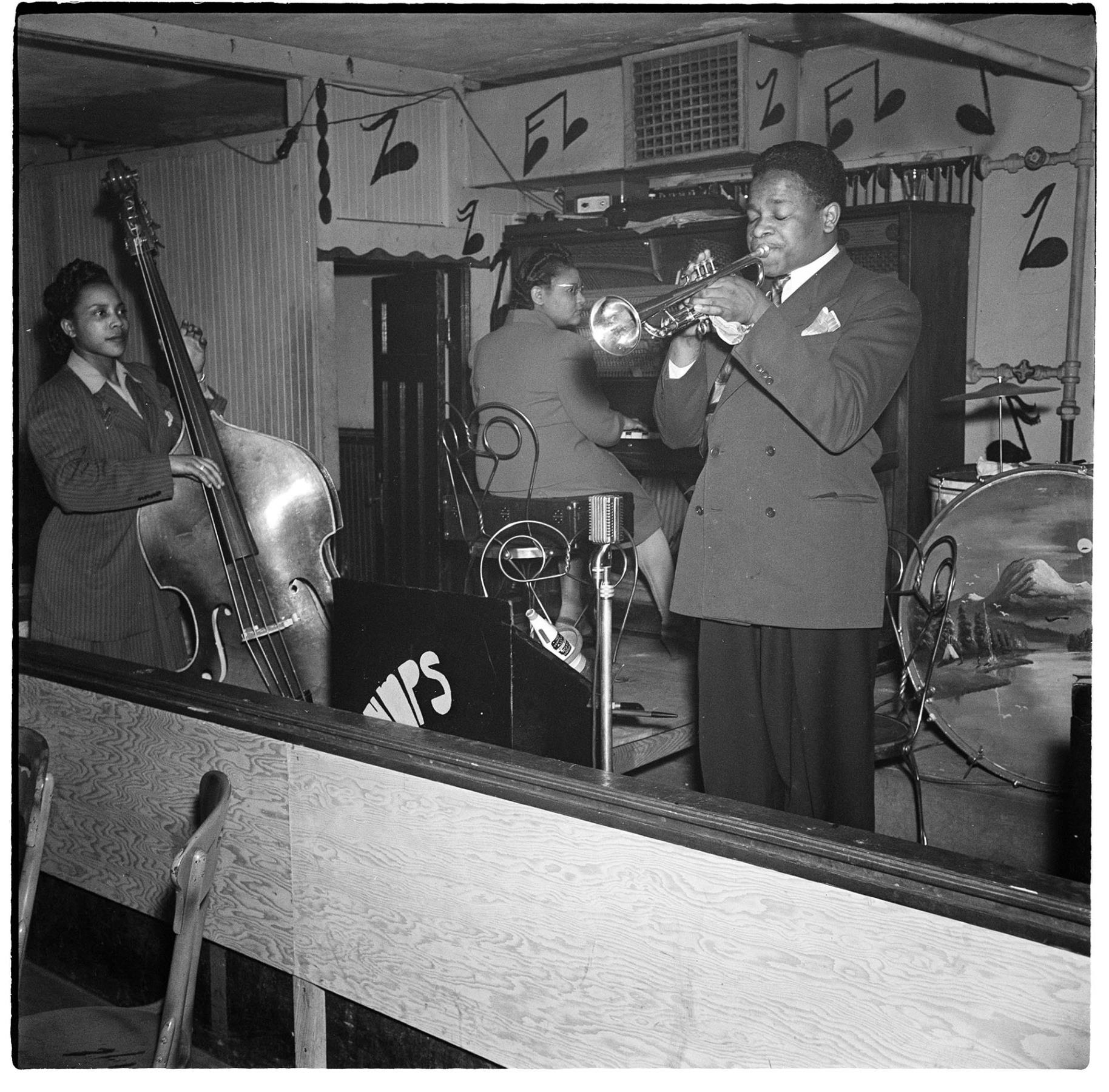 Image of Band on stage at the Black and Tan, Seattle, February 18, 1945