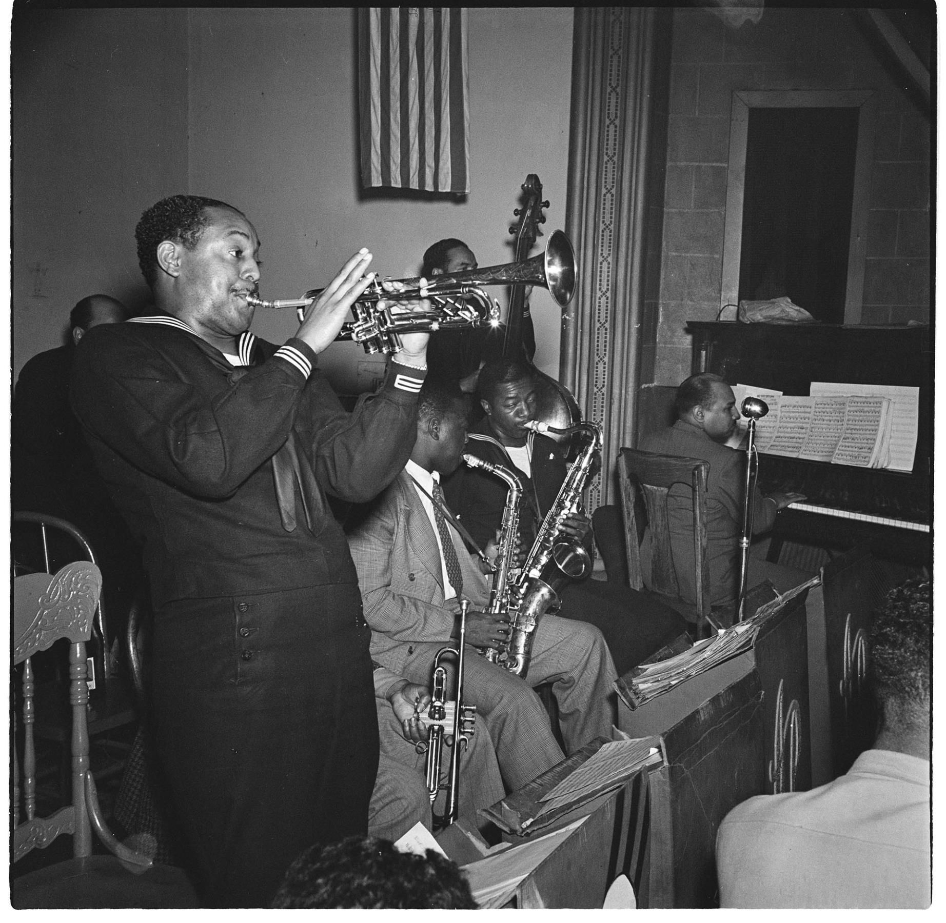 Image of Al Pierre's band on stage, Seattle, circa 1944