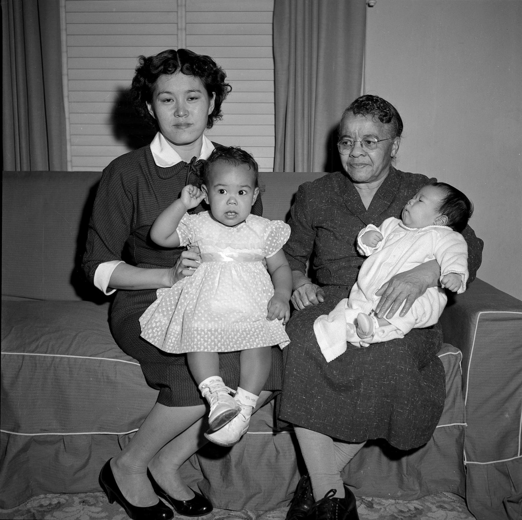 Image of Women holding children, Seattle, circa 1953
