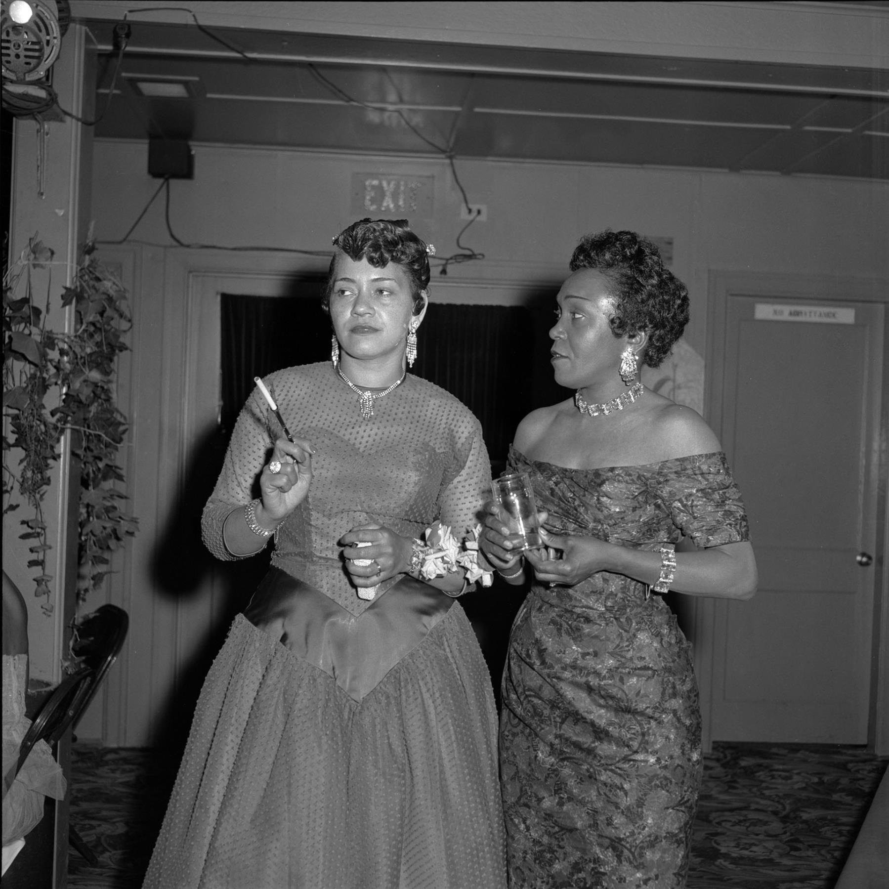 Image of Two women talking at a dance party, Seattle, circa 1953