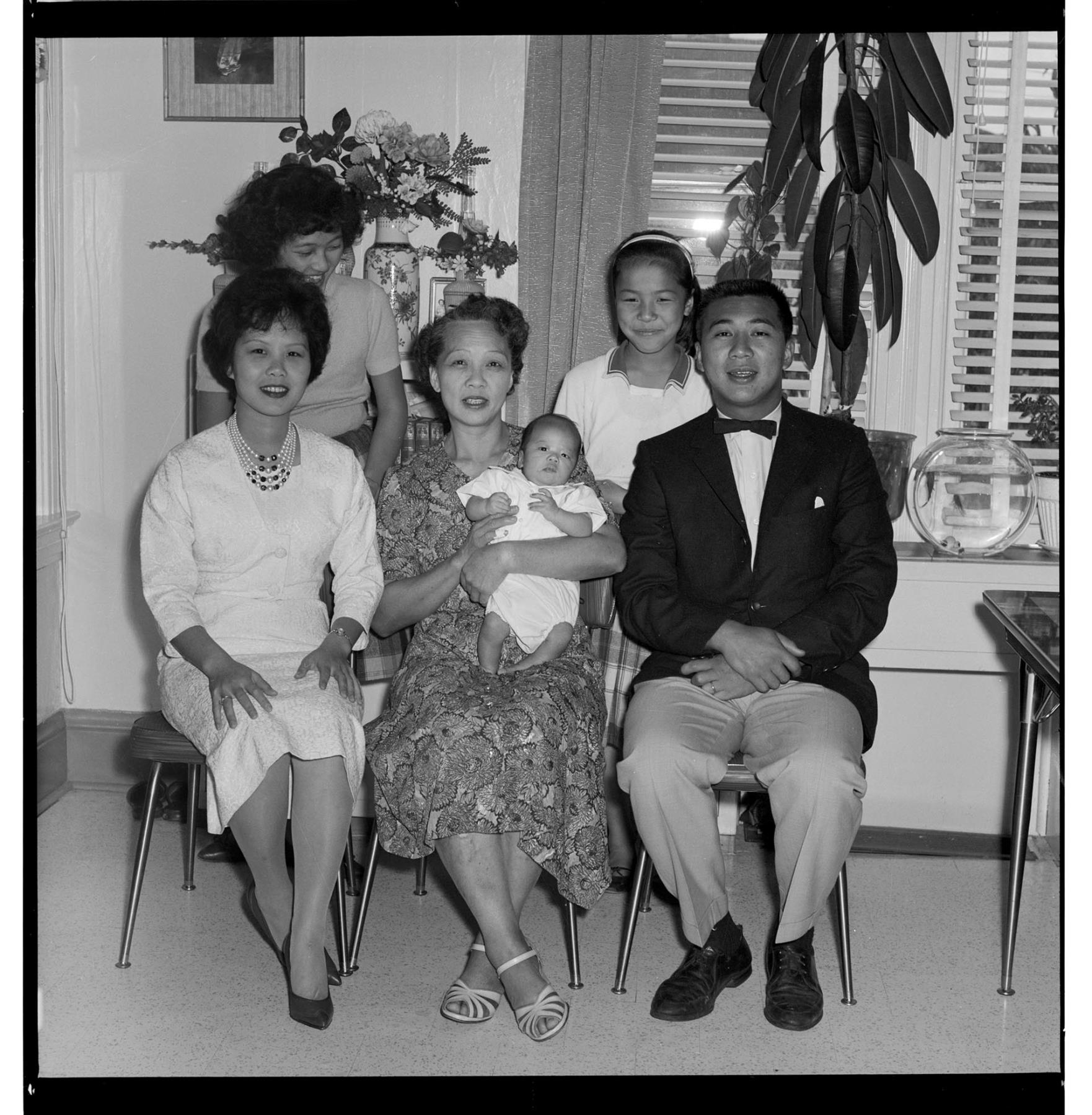 Image of Portrait of Japanese American family, Seattle, circa 1953