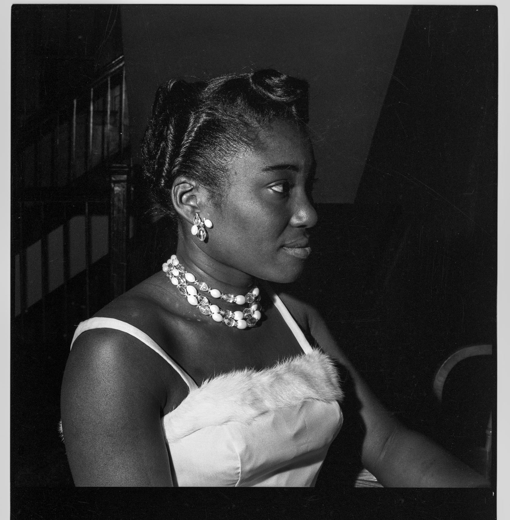 Image of Woman wearing formal attire, Seattle, circa 1953