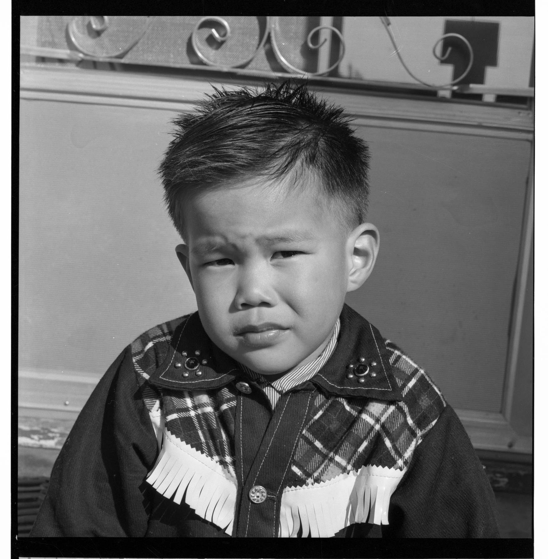 Image of Portrait of Kaylon Mar wearing a cowboy outfit, Seattle, circa 1953