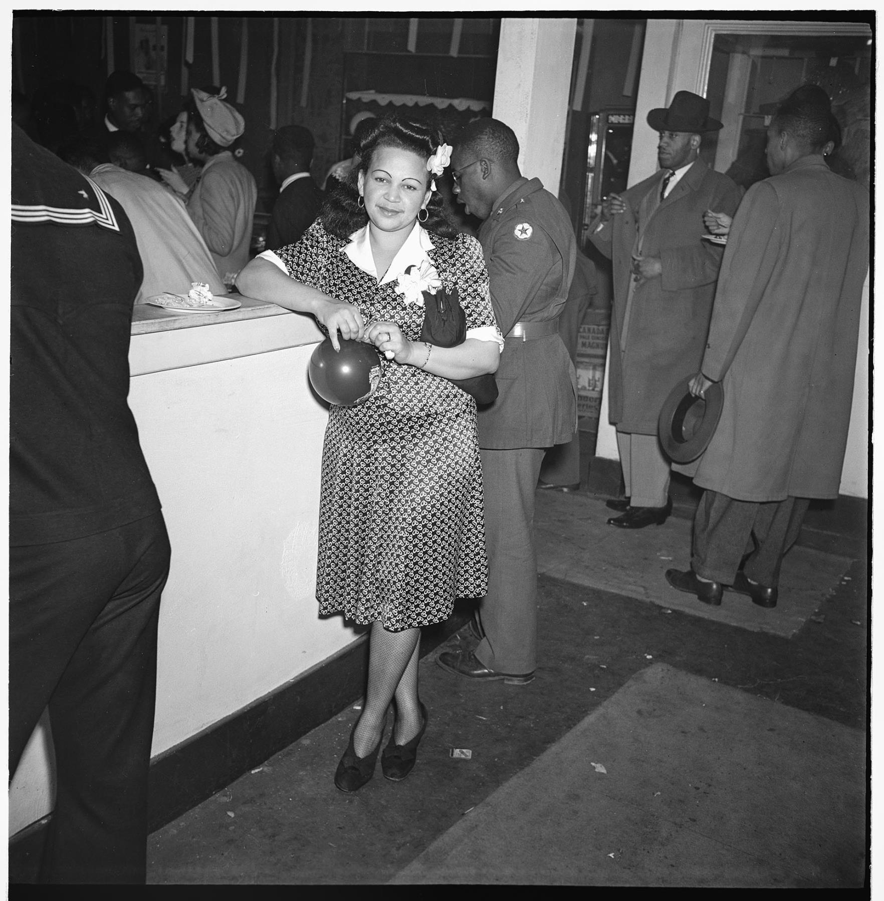 Image of Woman attending a dance, Seattle, circa 1953