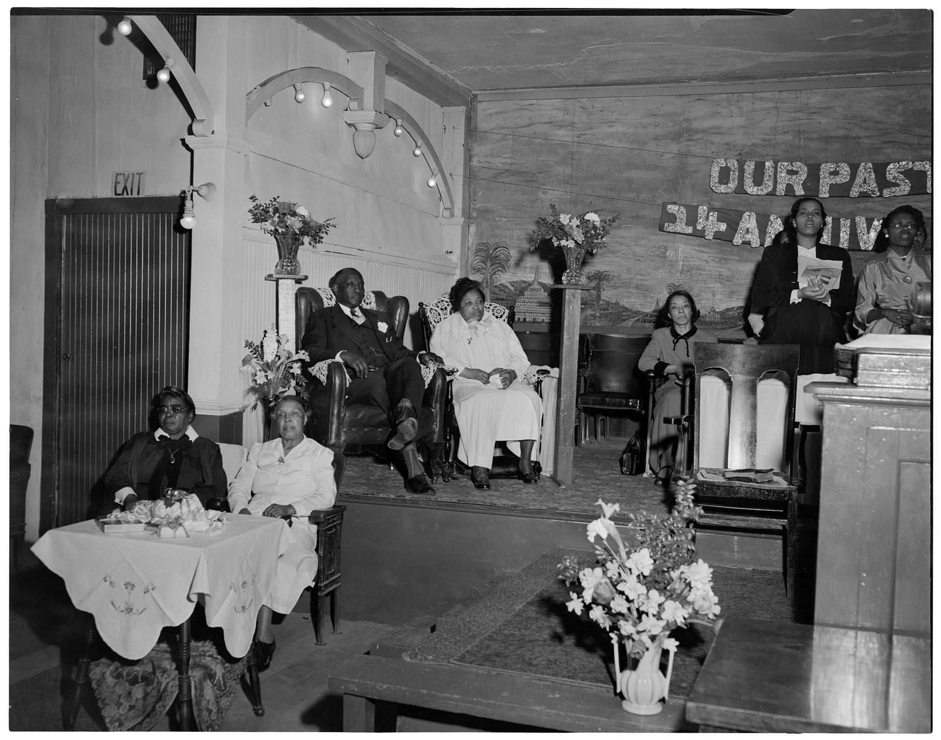 Image of Women singing at anniversary party, Seattle, circa 1950