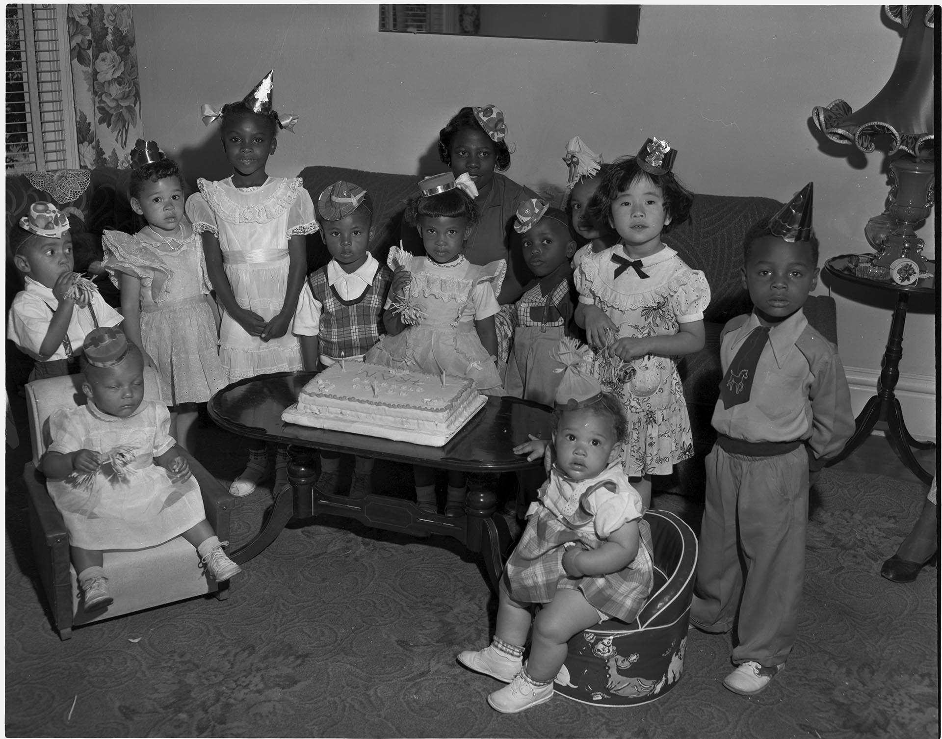 Image of Children at a birthday party, Seattle, circa 1953