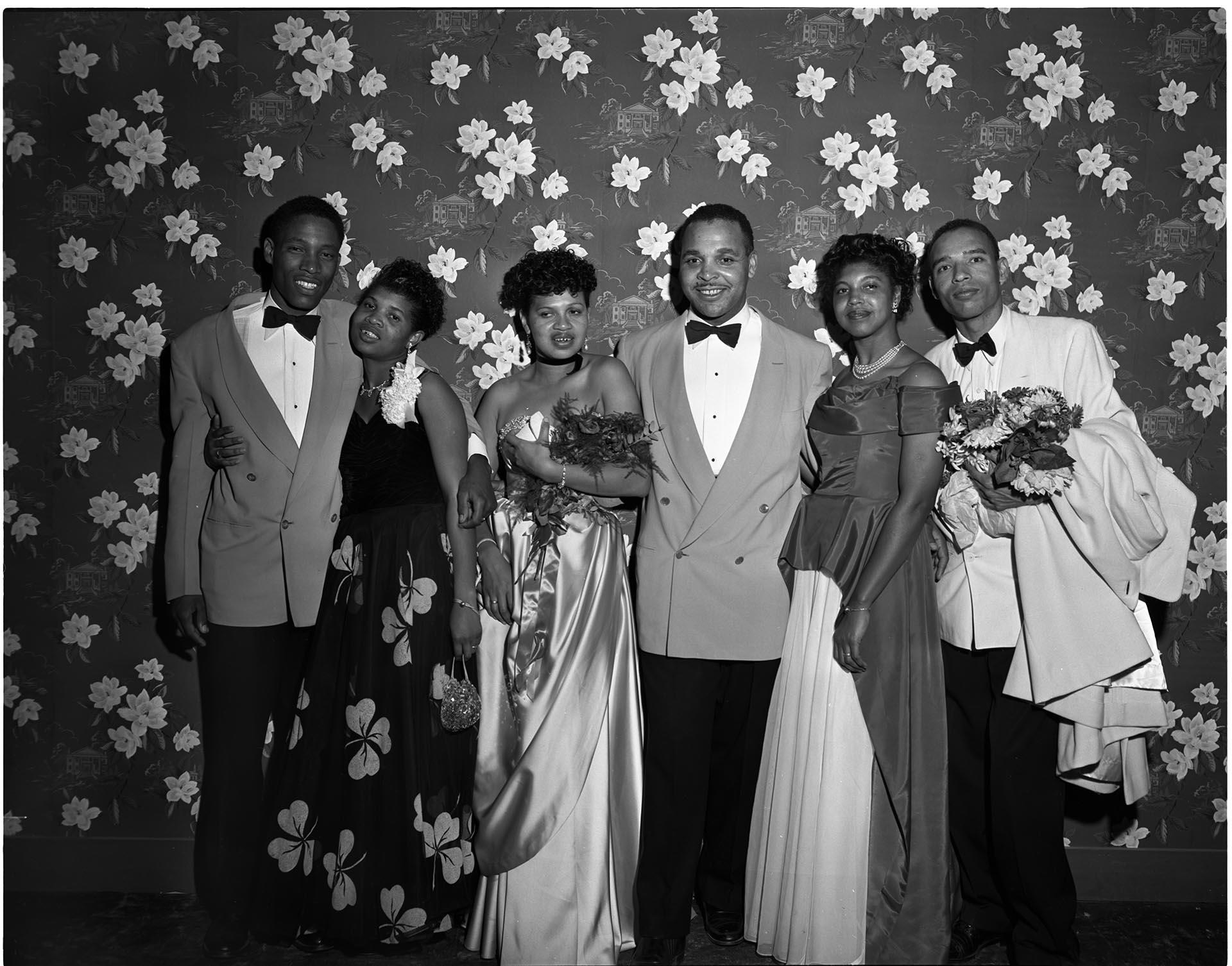 Image of Three couples in formal attire, Seattle, circa 1953
