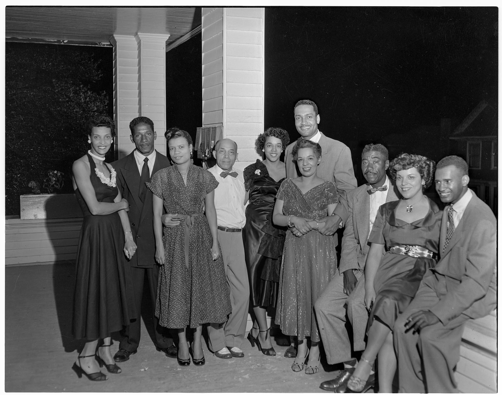 Image of Group posing at a party, Seattle, circa 1953