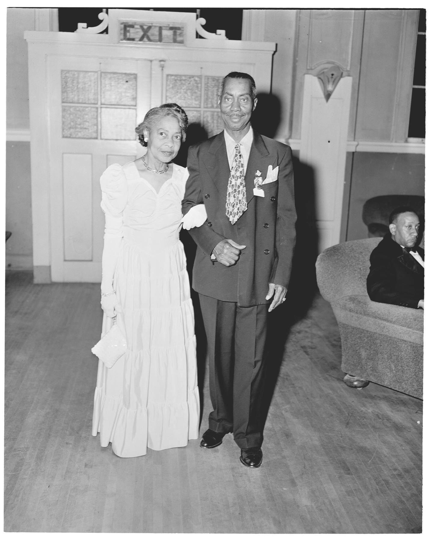 Image of Couple at  Seattle Old-Timers gathering at Faurot's Ballroom, Seattle, circa 1949