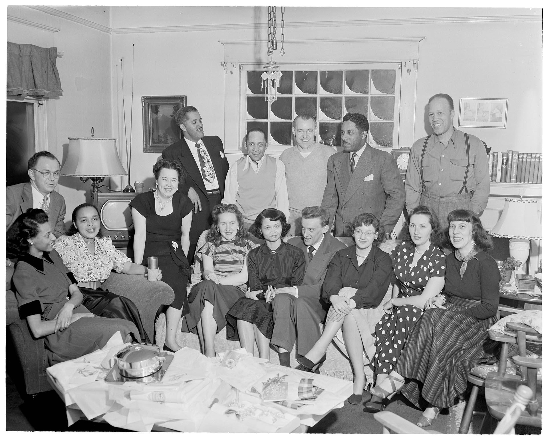 Image of Guests at Fran & Bob Patty's wedding shower, Seattle, February 20, 1950