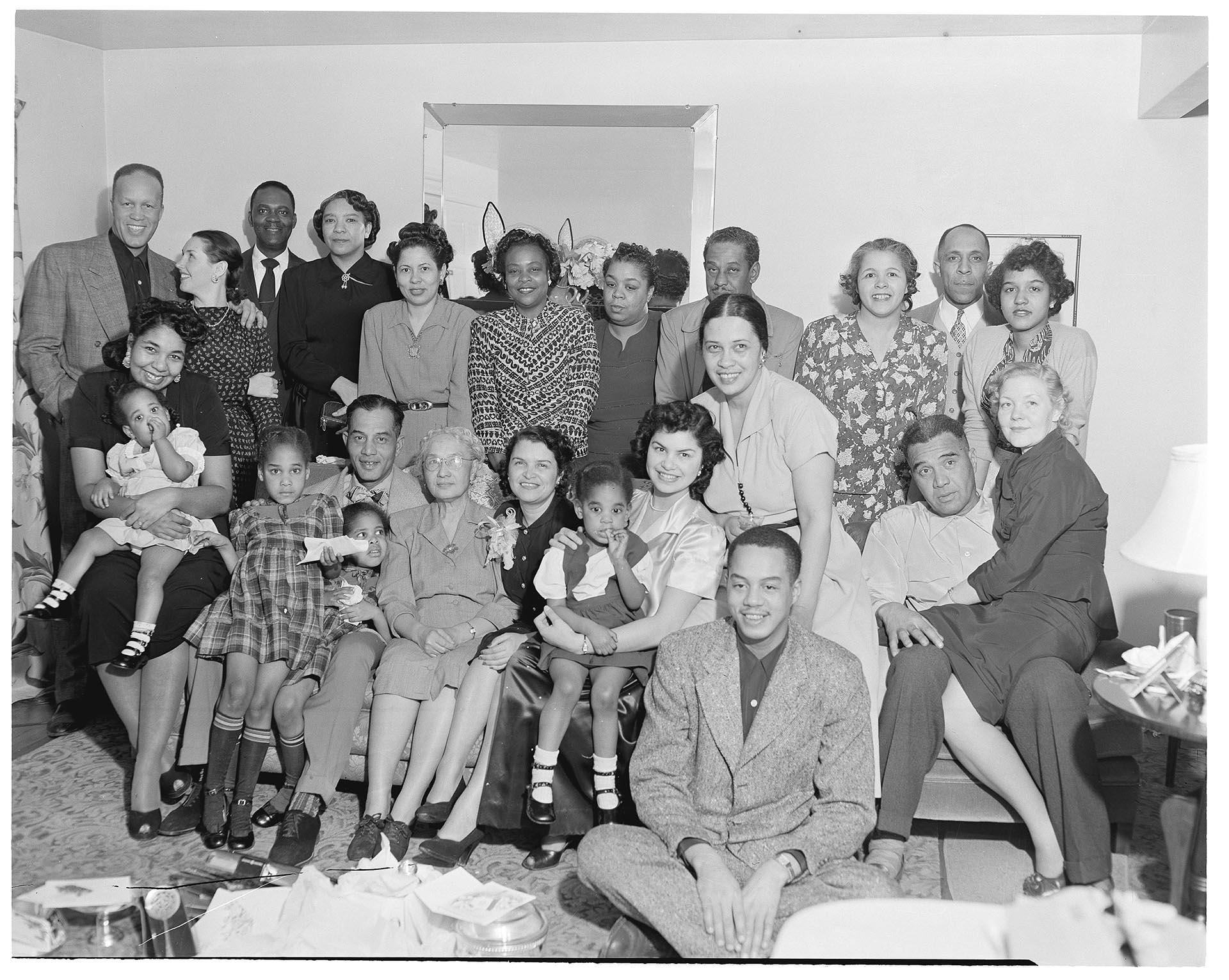 Image of Jenkins family gathering, Seattle, circa 1950