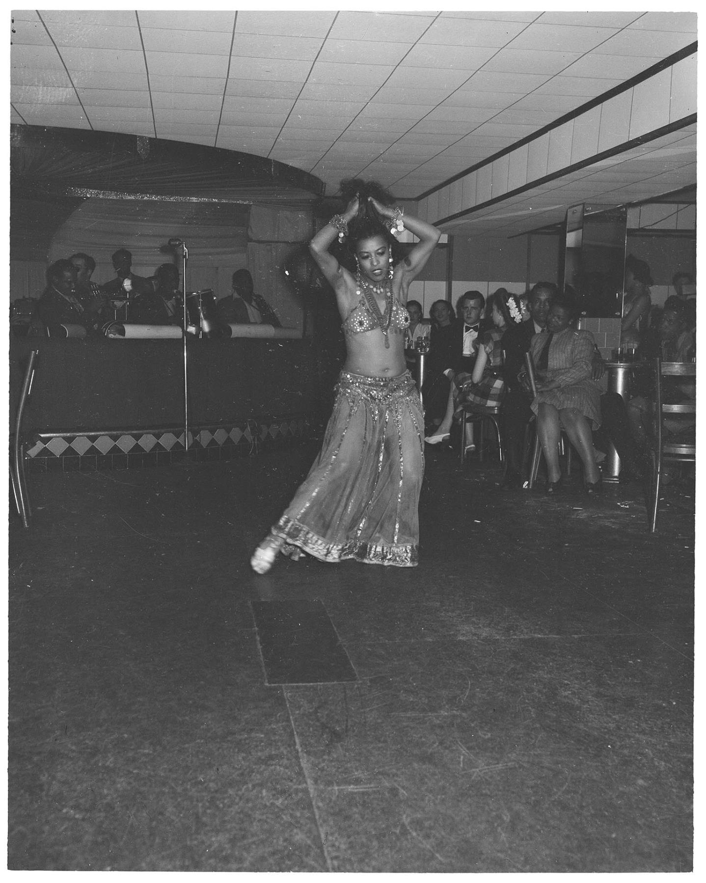 Image of Dancer performing at club, Seattle, circa 1948