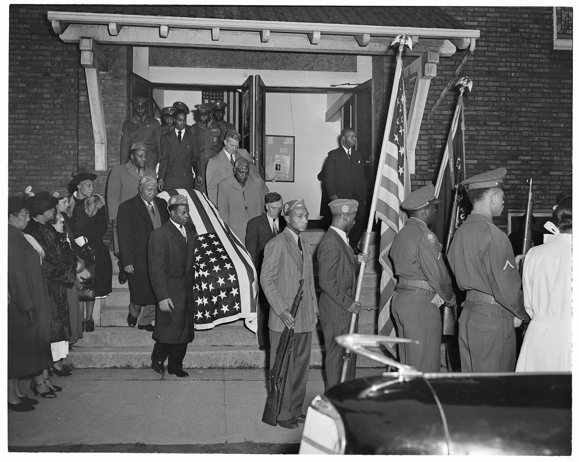 Image of Military funeral, Seattle, 1949