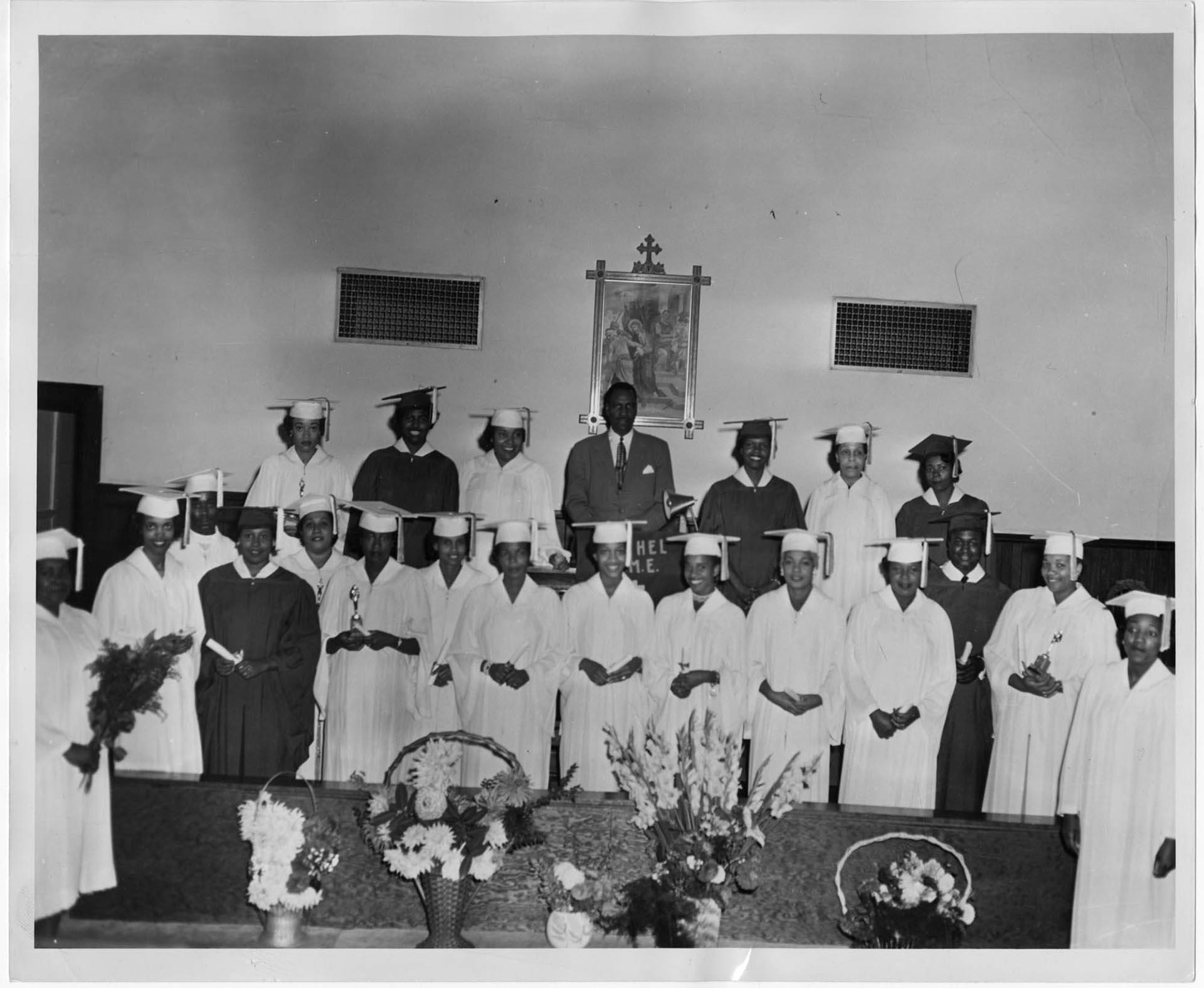 Image of Graduation ceremony at Bethel A.M.E. church, Seattle, circa 1954