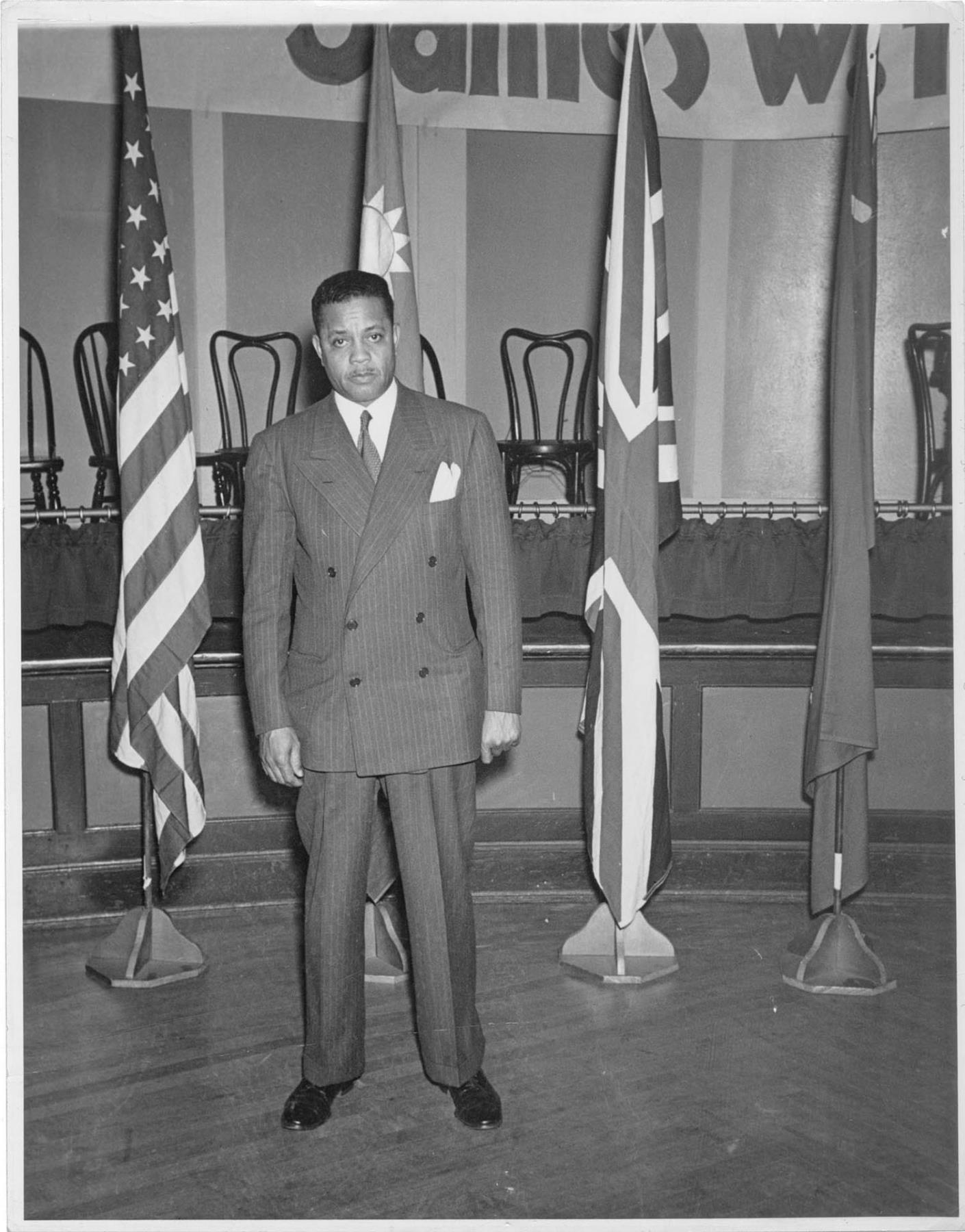 Image of James W. Ford at Communist Party convention, Seattle, May 6, 1944