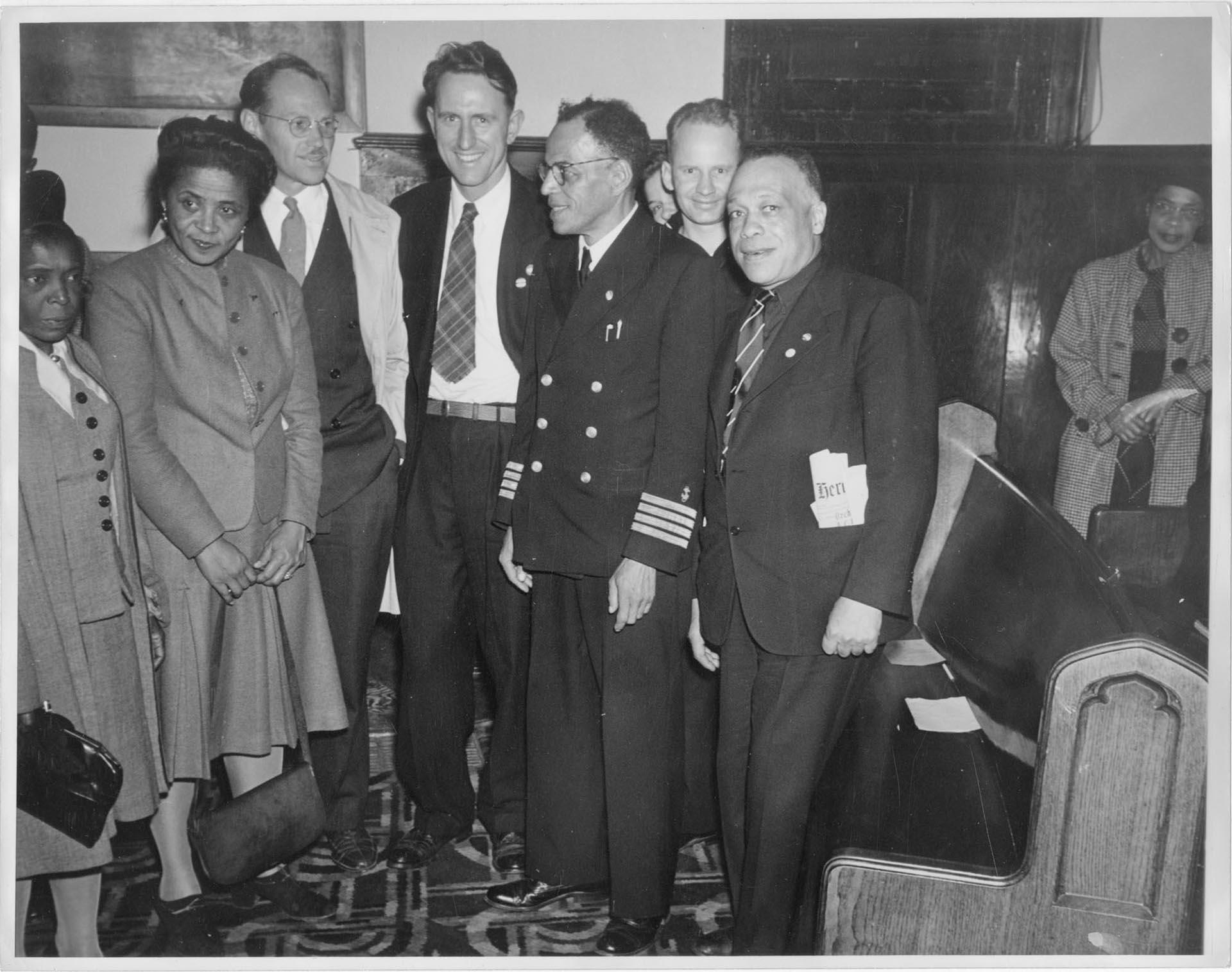 Image of Celebration event for man in Navy uniform, Seattle, October 14, 1944