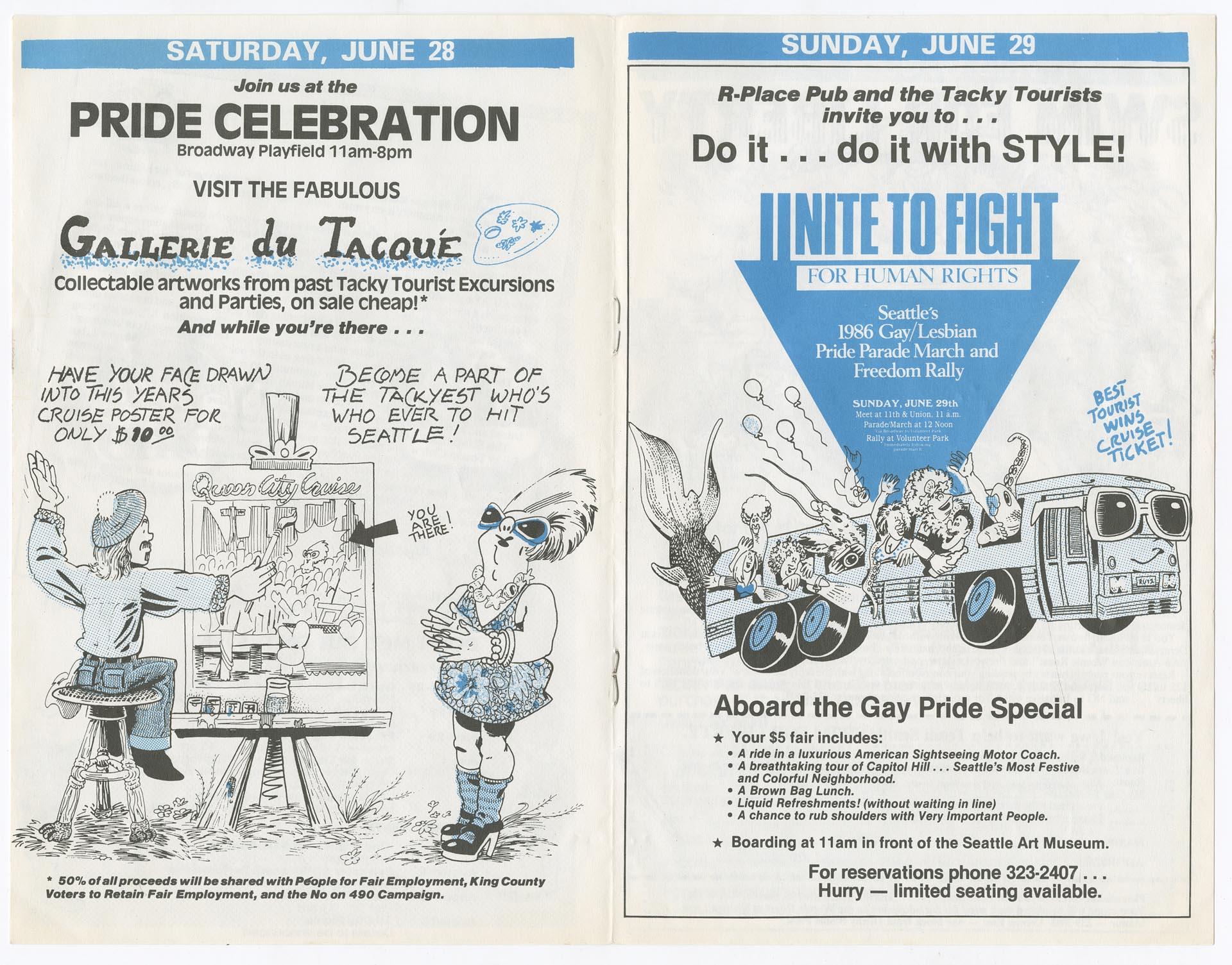 Image of Tacky Tourist Summer Vacation brochure, 1986