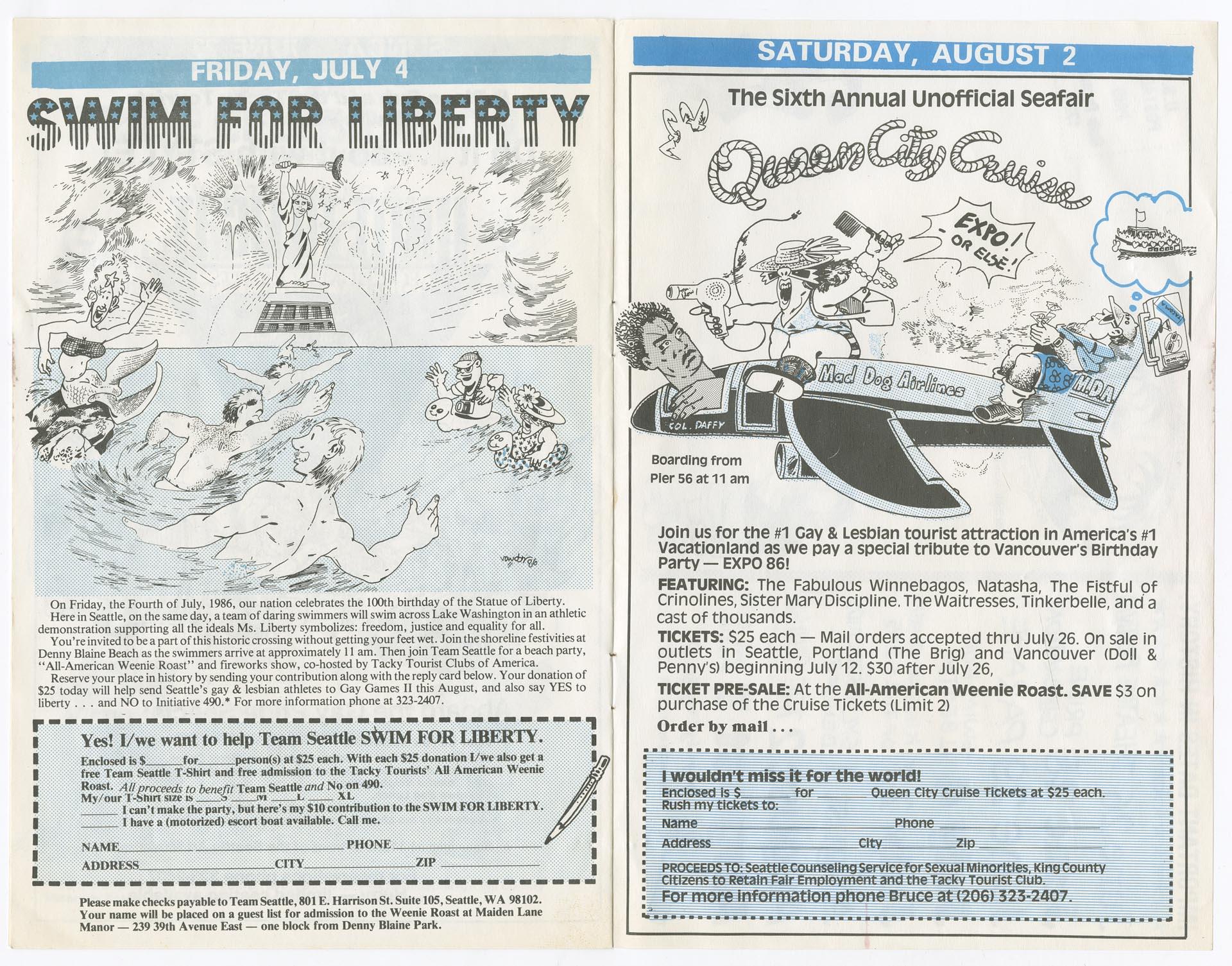 Image of Tacky Tourist Summer Vacation brochure, 1986