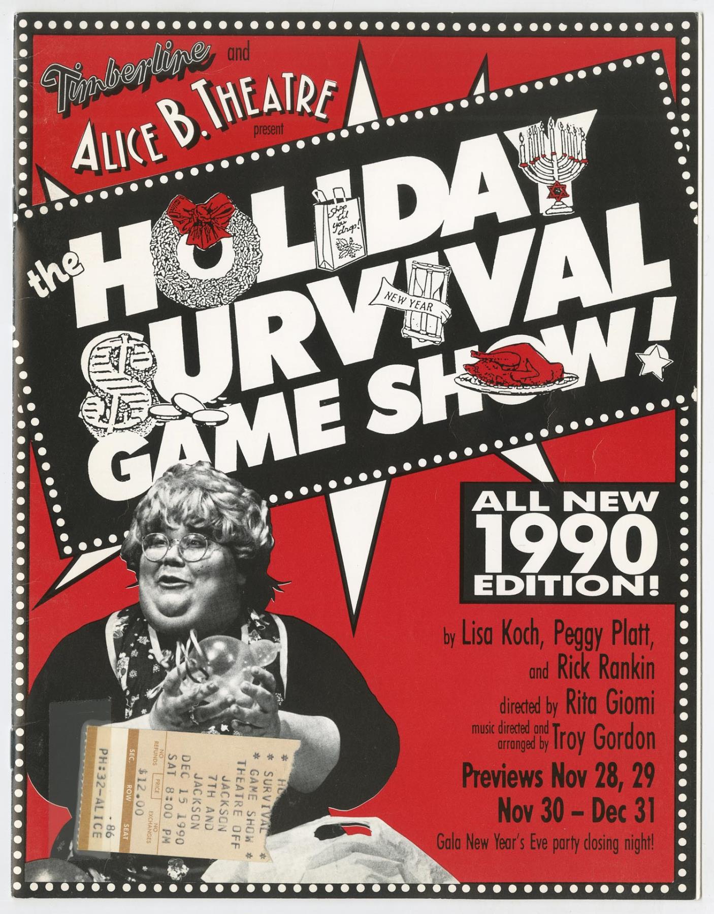 Image of Holiday Survival Game Show program, 1990