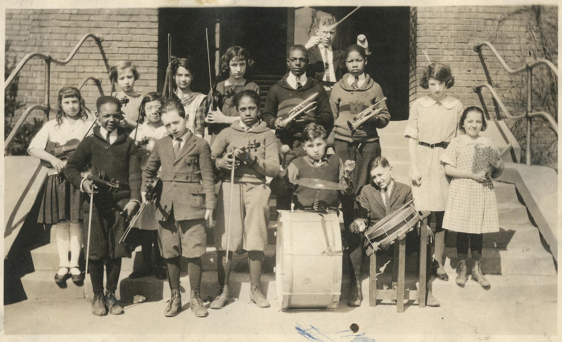 Image of School orchestra group, Seattle, circa 1922