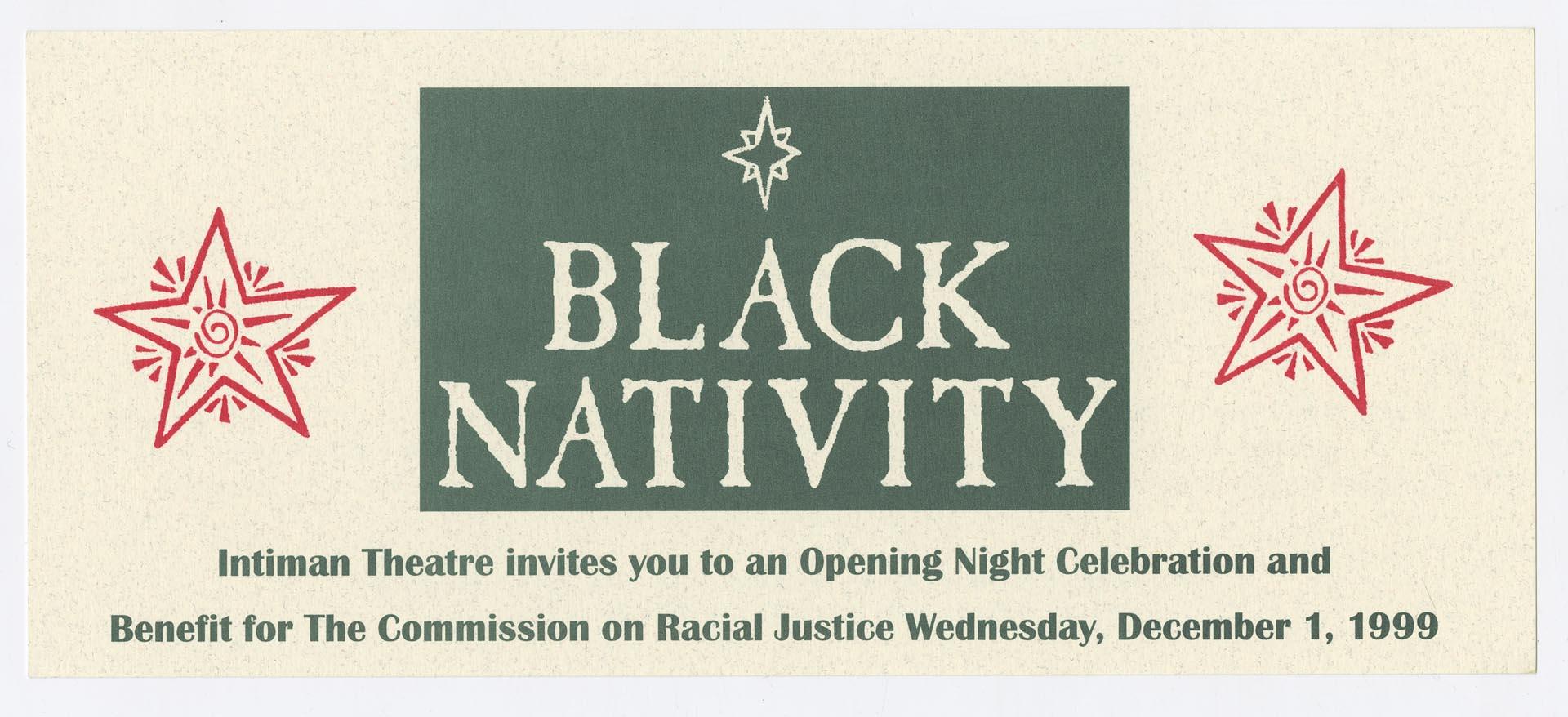 Image of Black nativity handbill, 1999