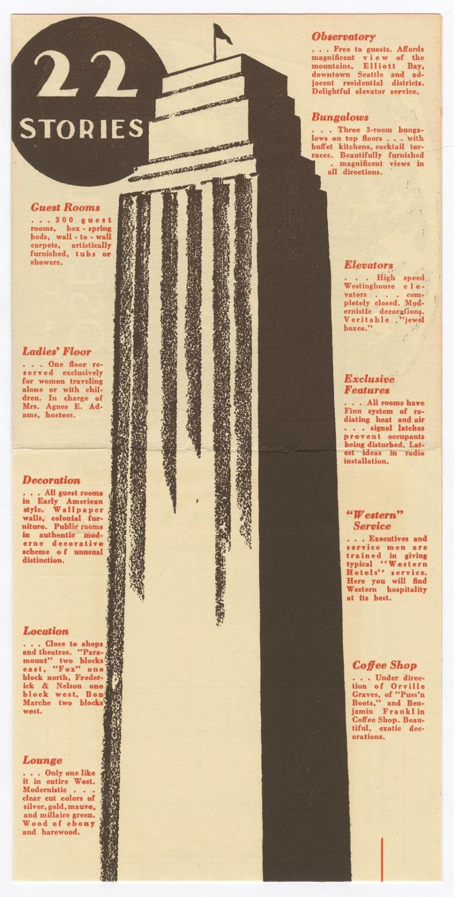 Image of Hotel Roosevelt brochure, 1929