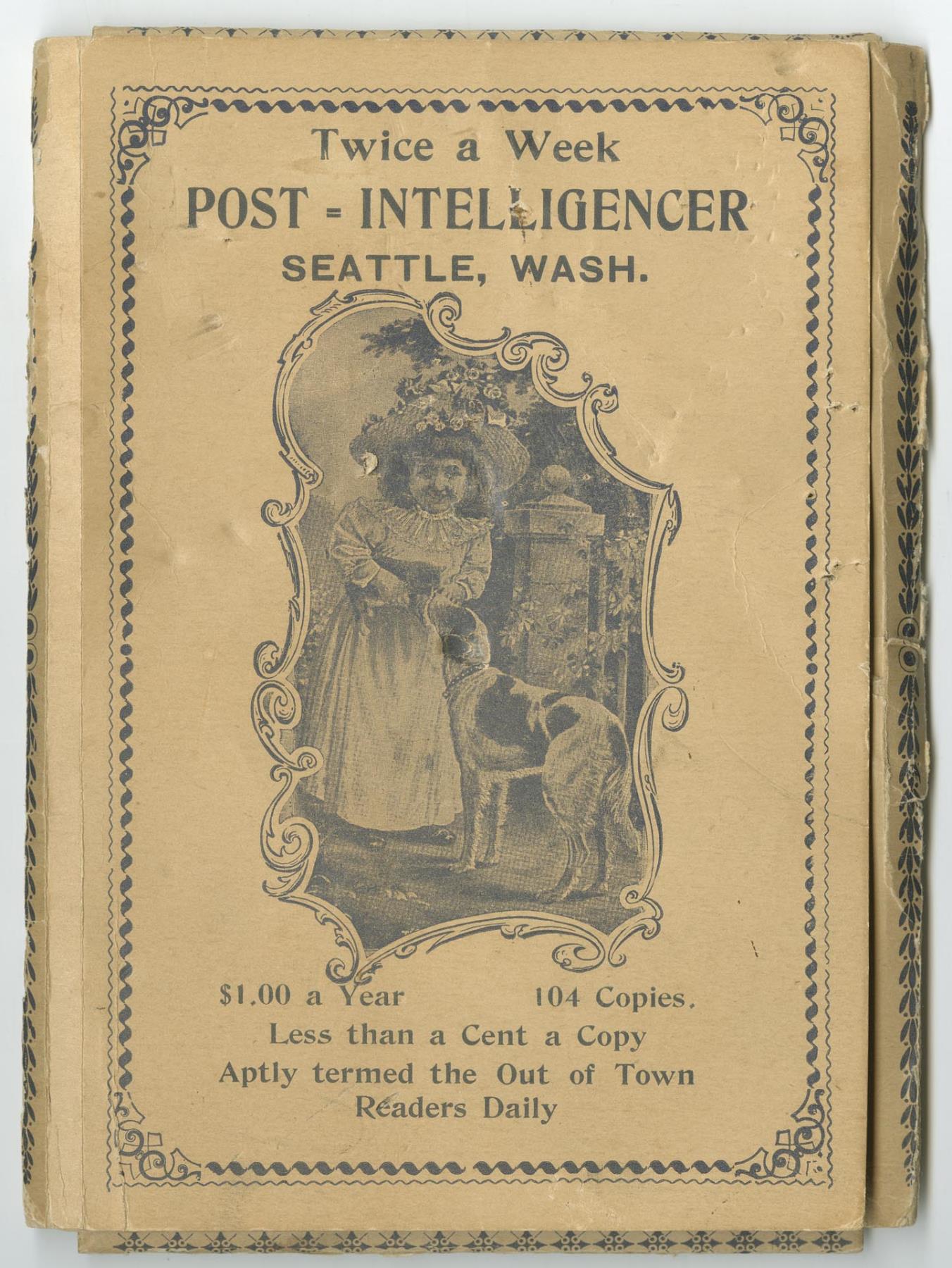 Image of Seattle Post-Intelligencer needle book, circa 1905