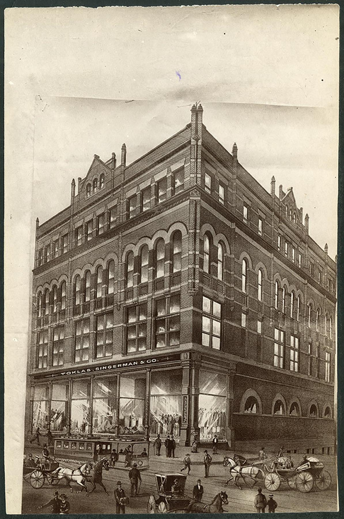 Image of Illustration of Toklas, Singerman & Co. building, Seattle, circa 1890