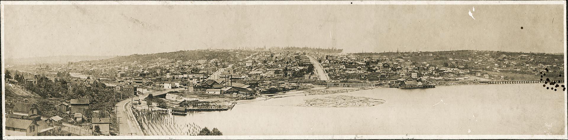 Image of North-facing panorama of Fremont, Seattle, circa 1894