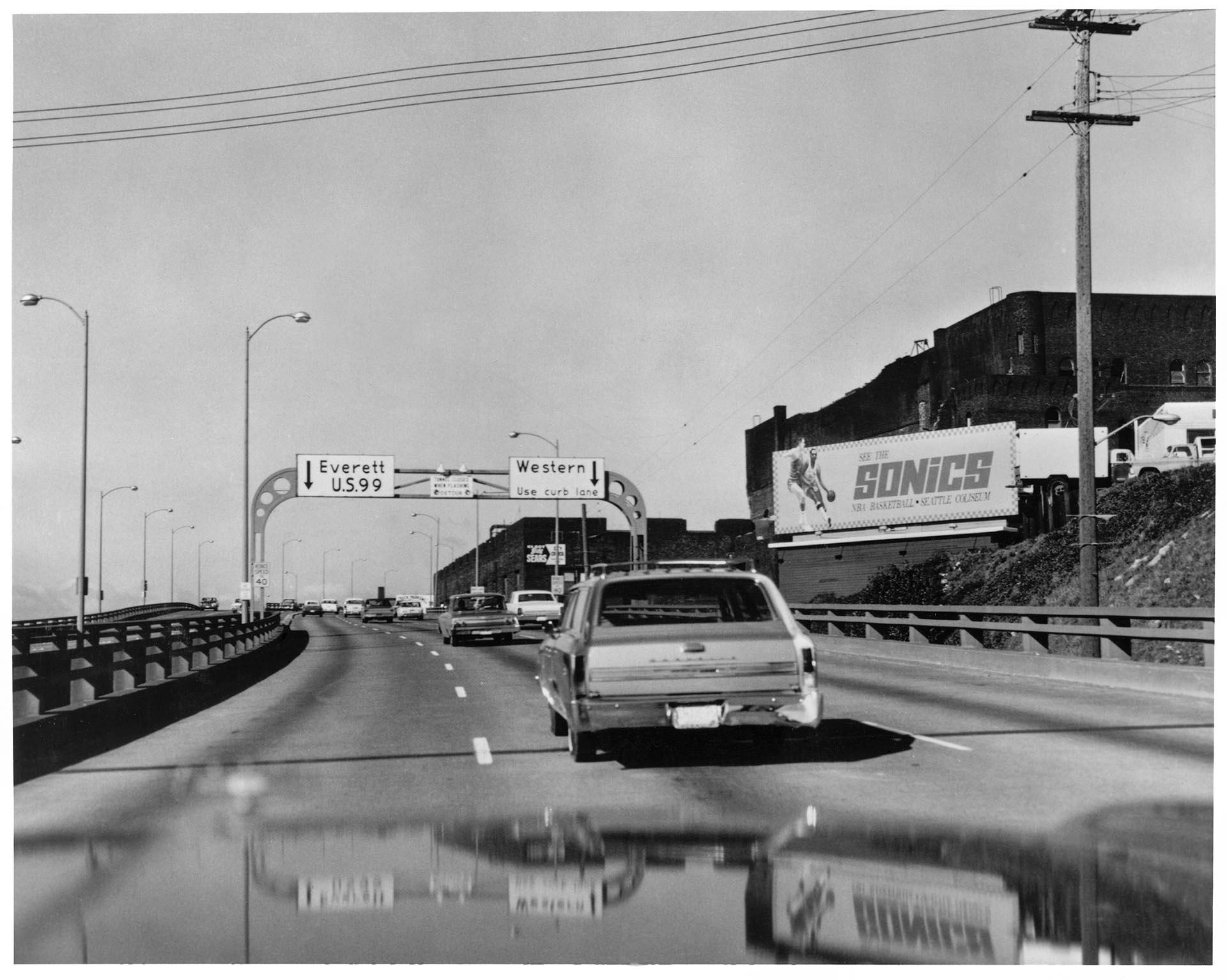 Image of Cars on the Alaskan Way Viaduct, Seattle, 1967