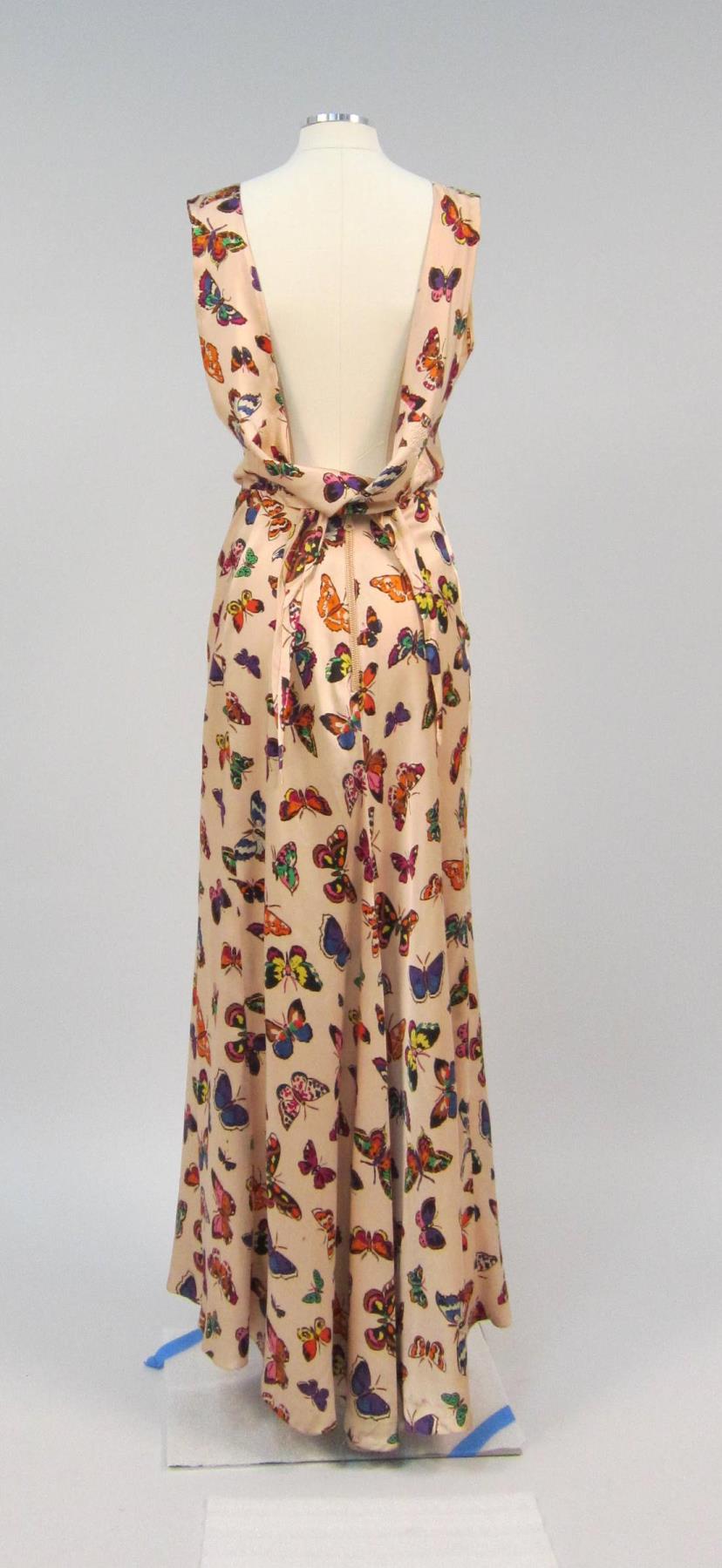 sachin and babi light blue dress It is very difficult to not post anything Schiaparelli related given the  exhibition at the V&A (which hopefully I will get to visit soon!), however  this 1937 butterfly printed evening dress is main image 0