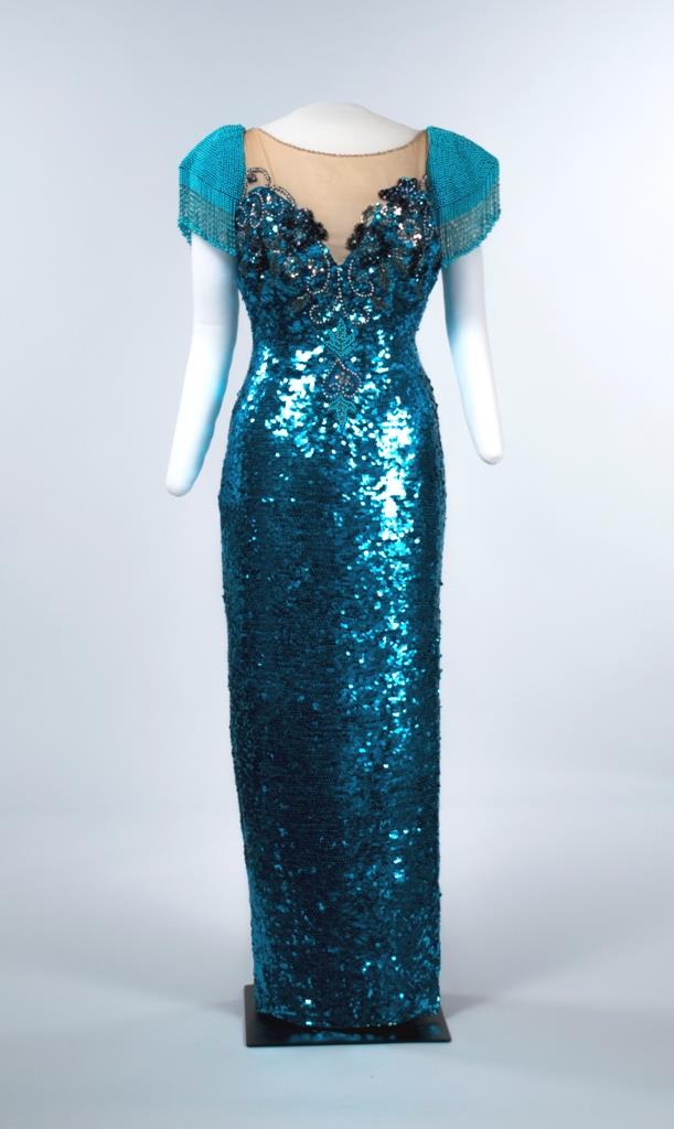 Image of Sequin dress worn by Anne Slaugh, Miss Seafair 1997