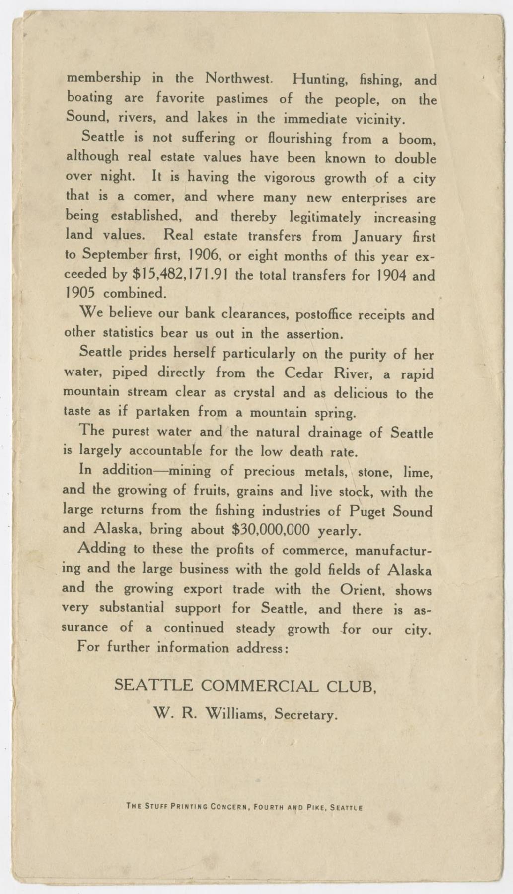 Image of For Seattle: The New York of the Pacific Coast, 1906
