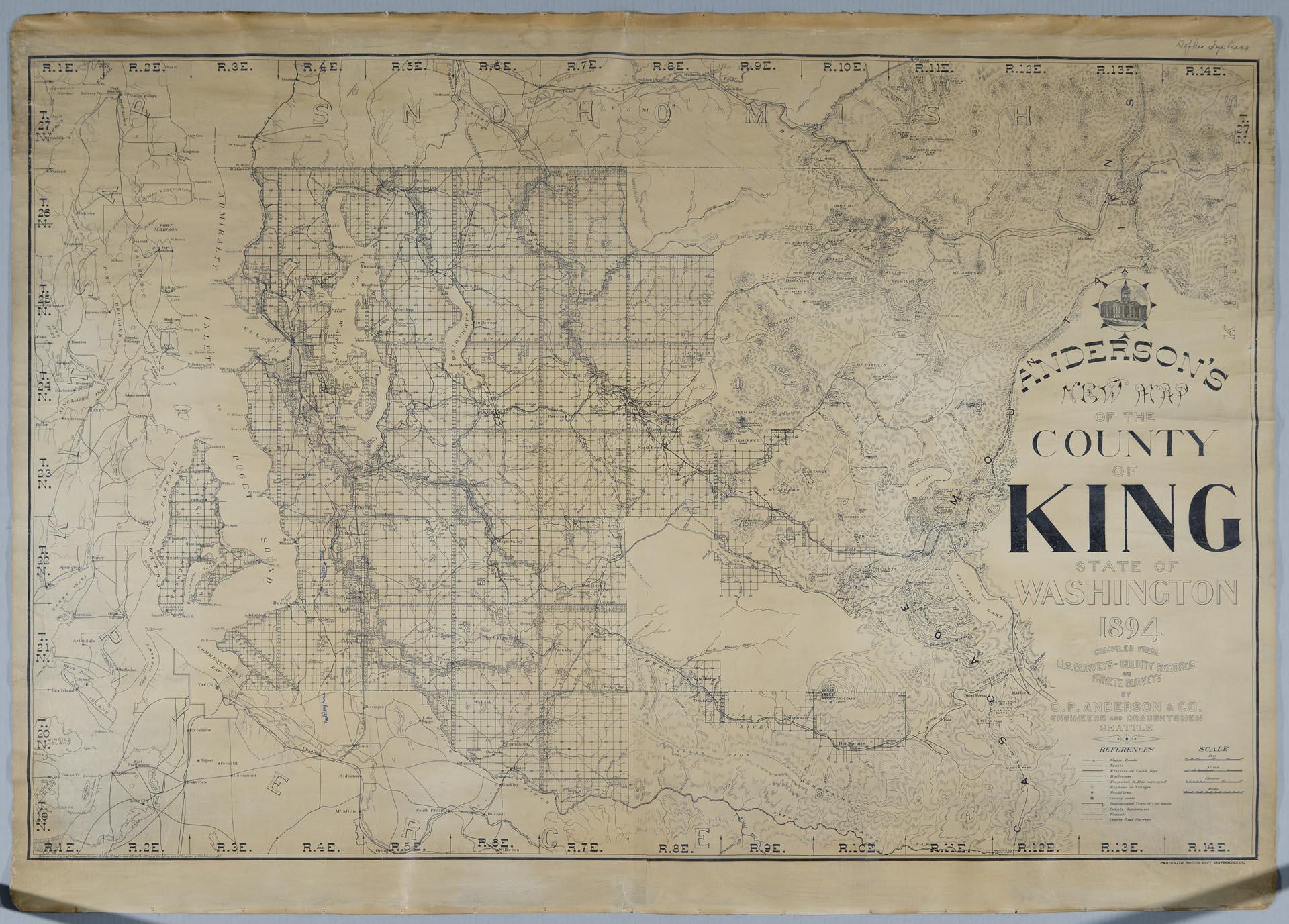 Image of Anderson's New Map of the County of King, State of Washington, 1894