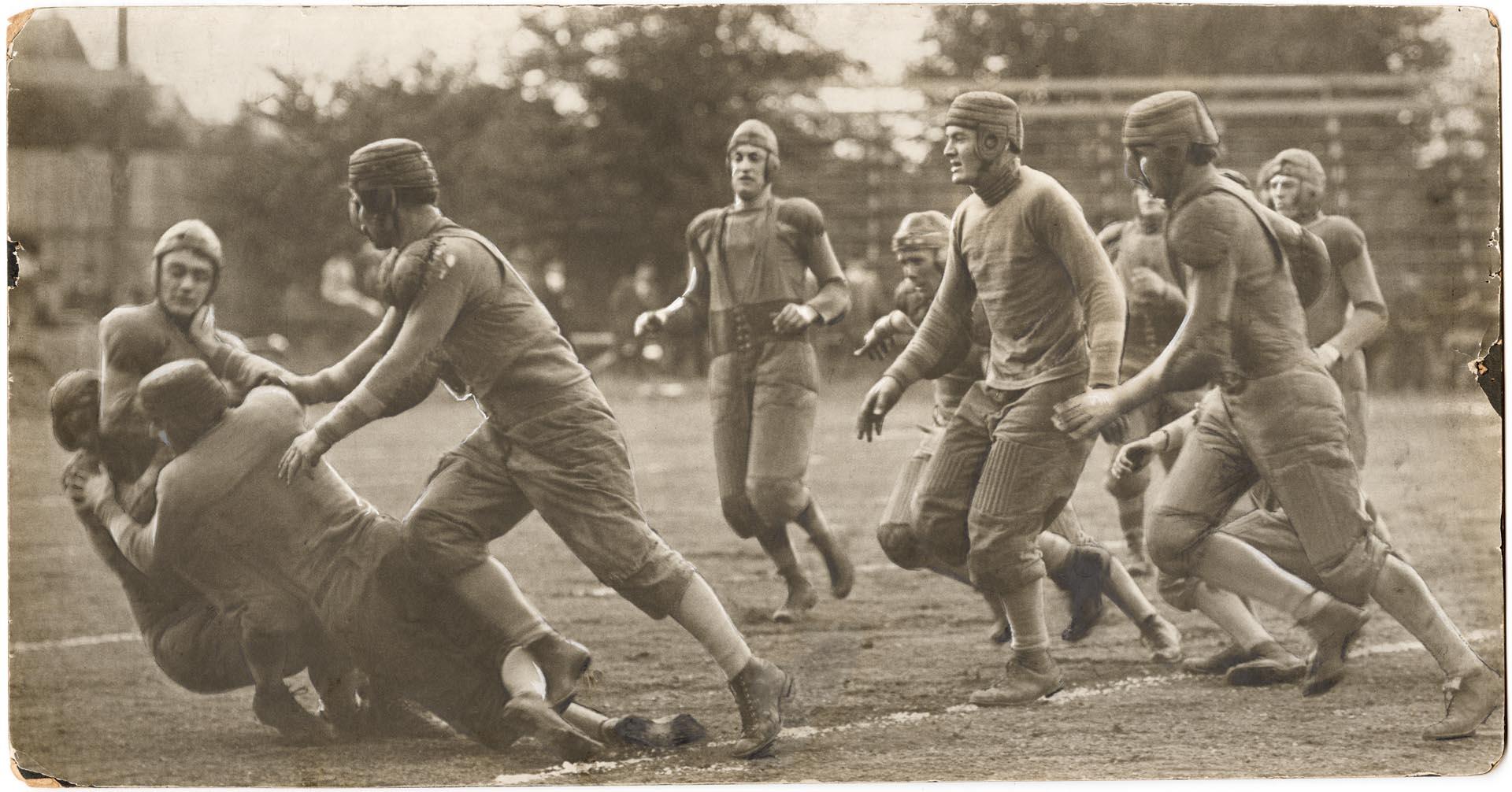 Image of UW vs Oregon Agricultural football game at Denny field, Seattle, November 24, 1910