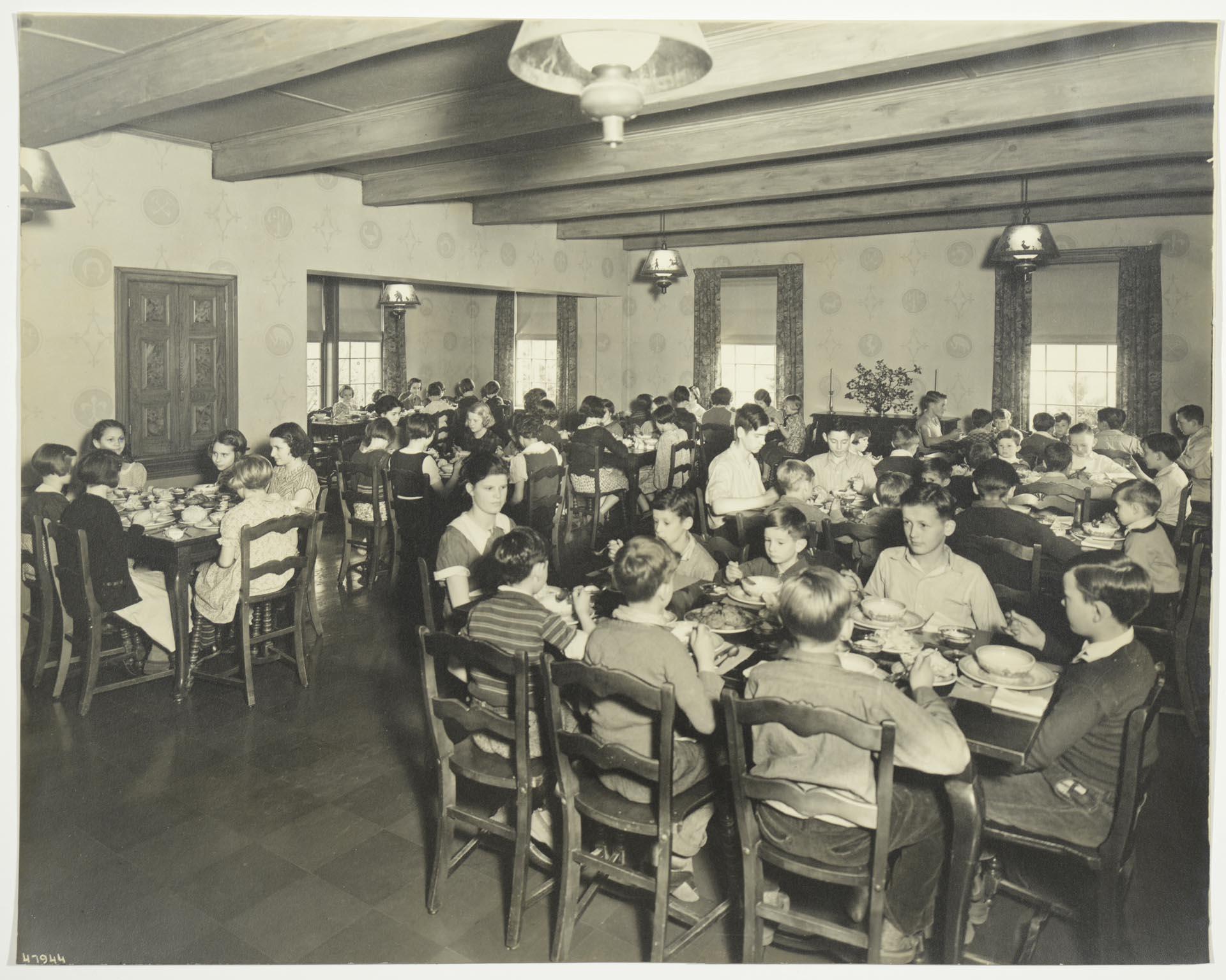 Image of Dining room at Seattle Children's Home, circa 1941