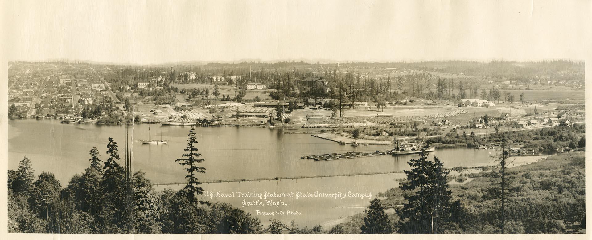 Image of U.S. Naval Training Station view, circa 1918