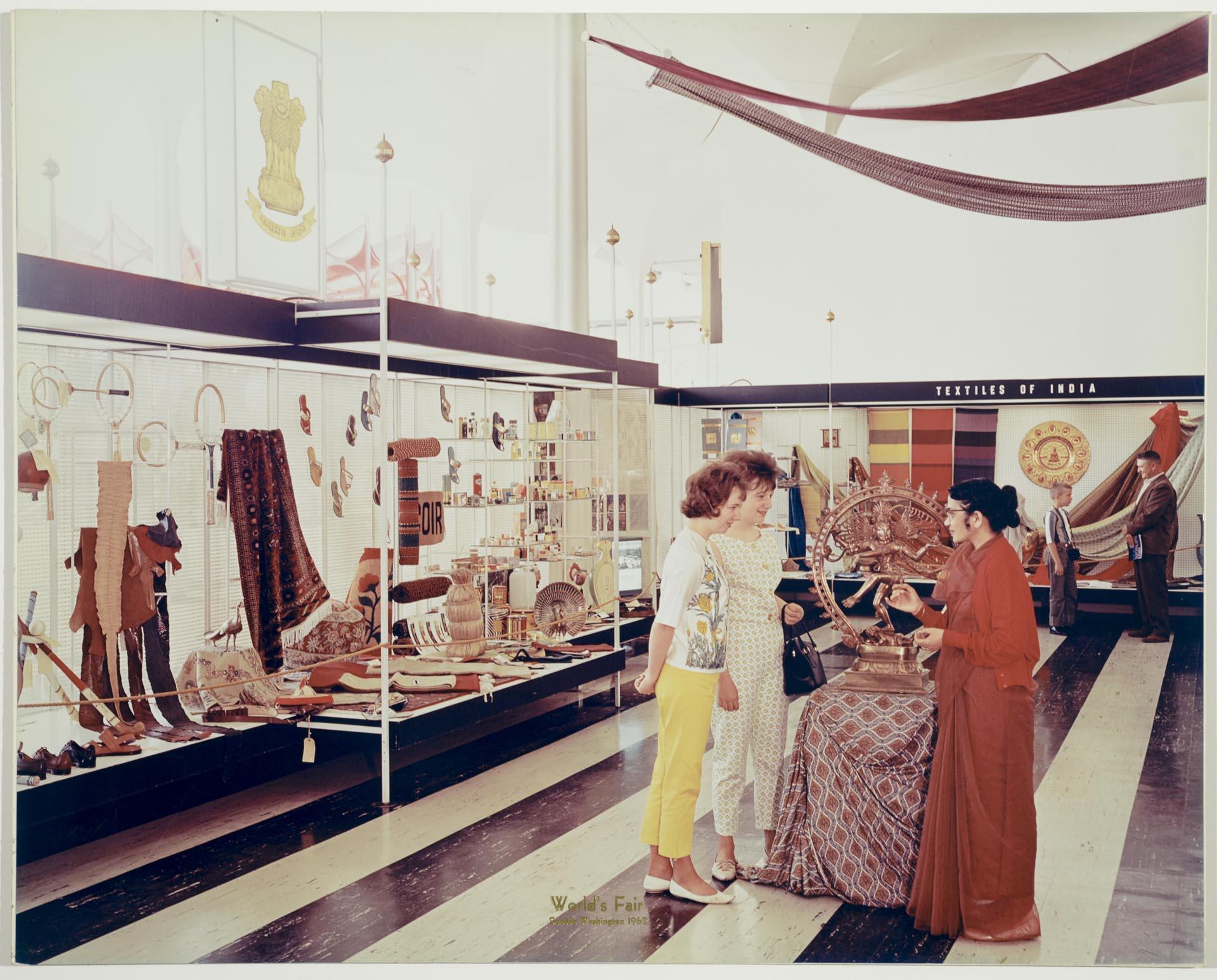 Image of Interior of Government of India Pavilion, Seattle World's Fair, 1962