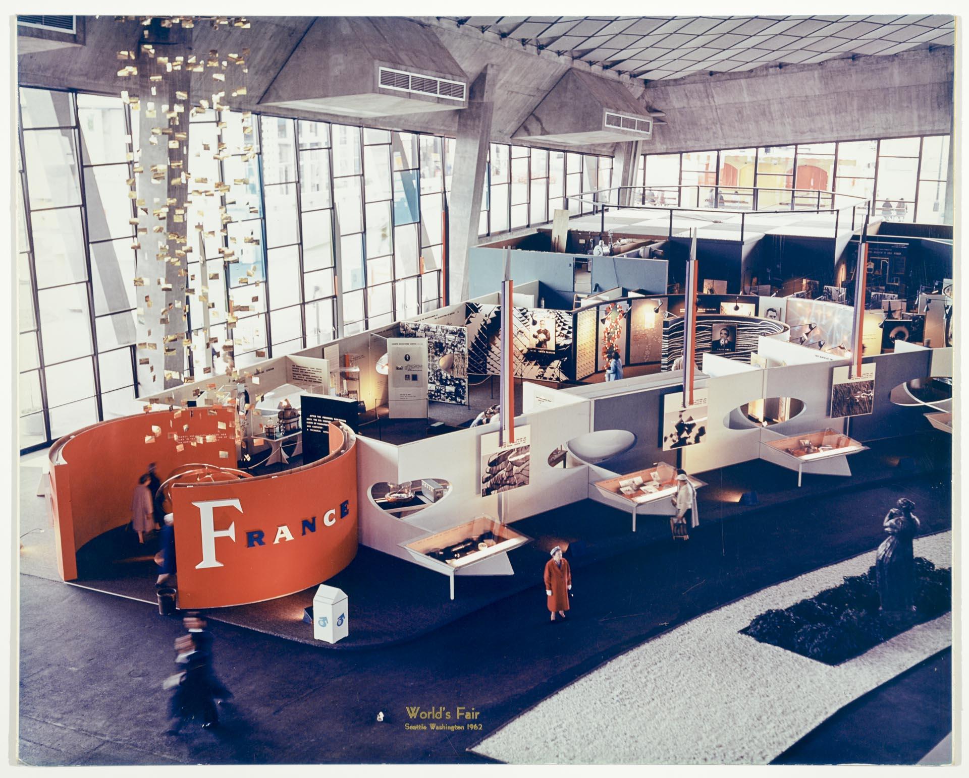Image of Interior of European Communities Pavilion, France Exhibit, Seattle World's Fair, 1962