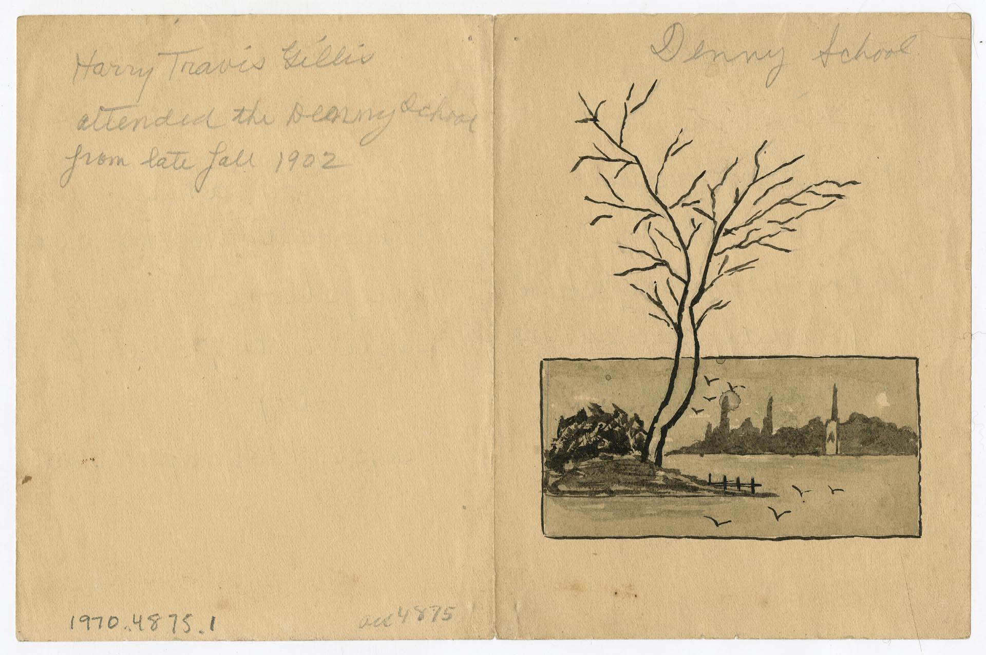 Image of Invitation to Denny School program, February 20, 1903