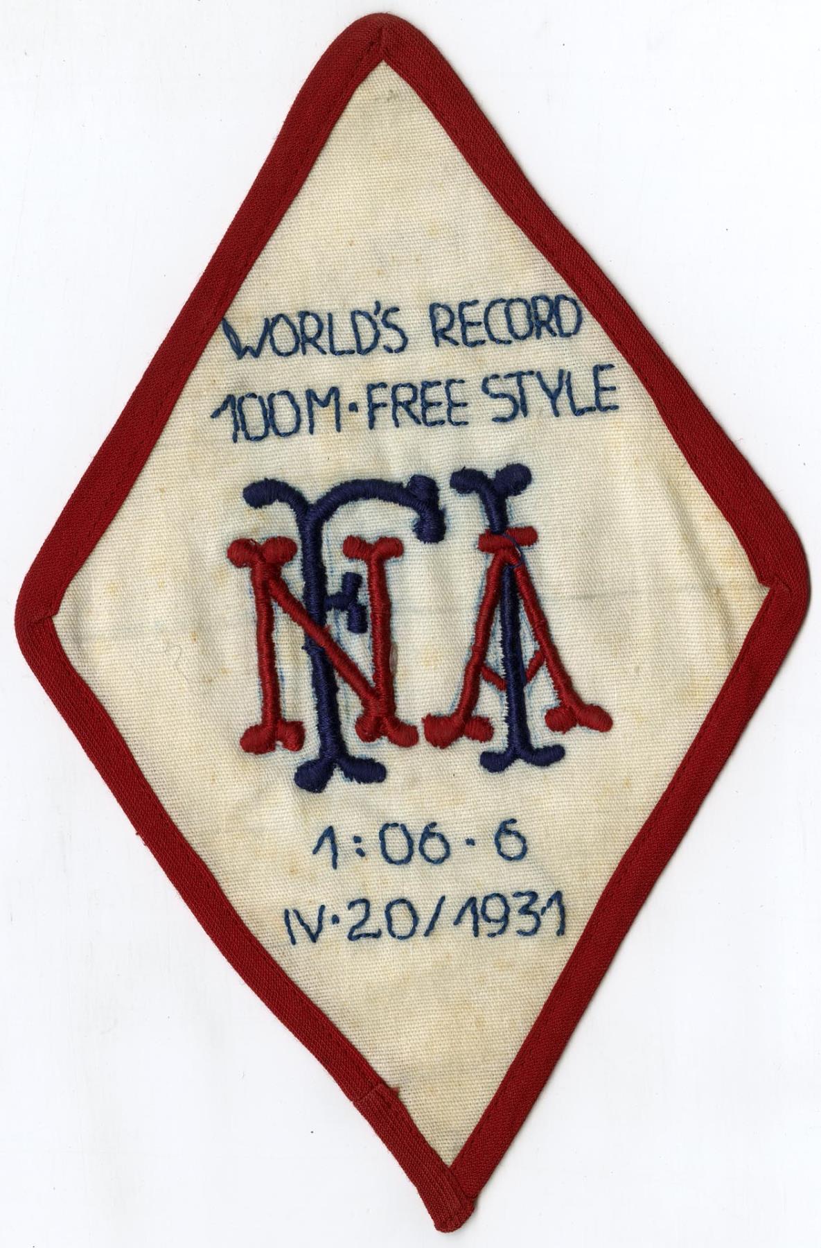Image of Helene Madison's freestyle world record medallion, 1931