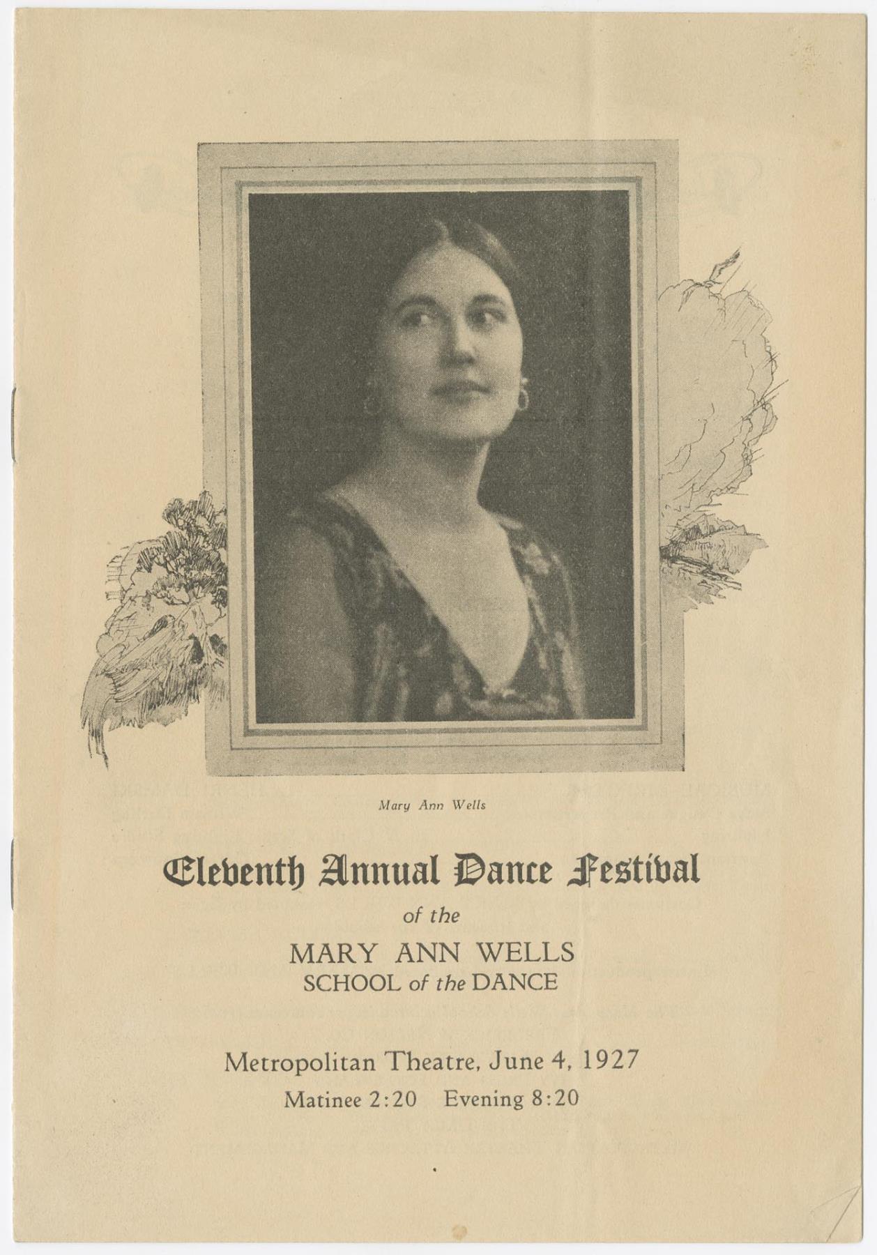 Image of Mary Ann Wells School of the Dance festival program, Seattle, June 4, 1927