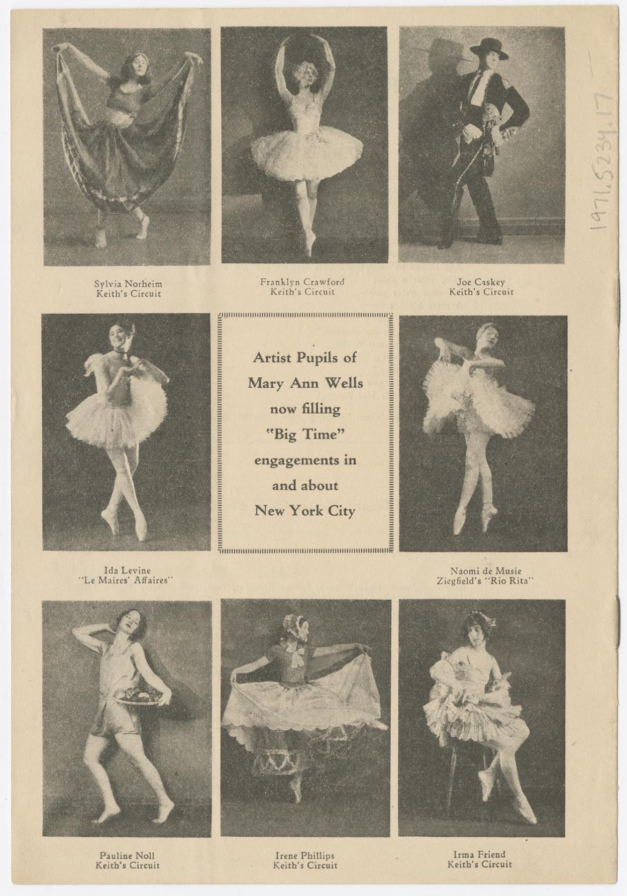 Image of Mary Ann Wells School of the Dance festival program, Seattle, June 4, 1927