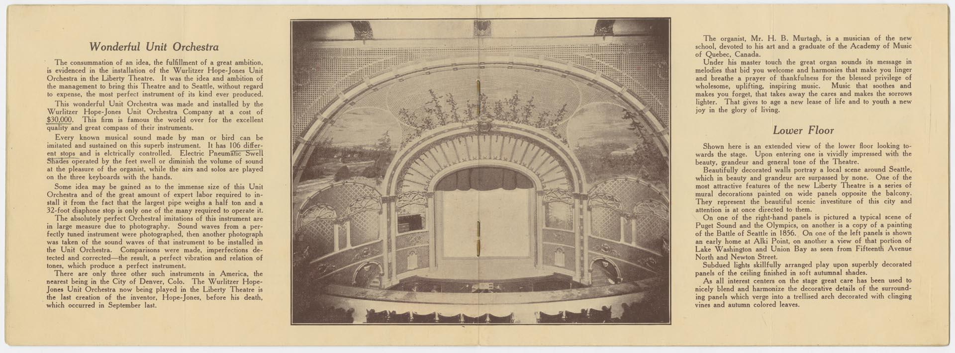 Image of Liberty Theatre souvenir, Seattle, October 27, 1914